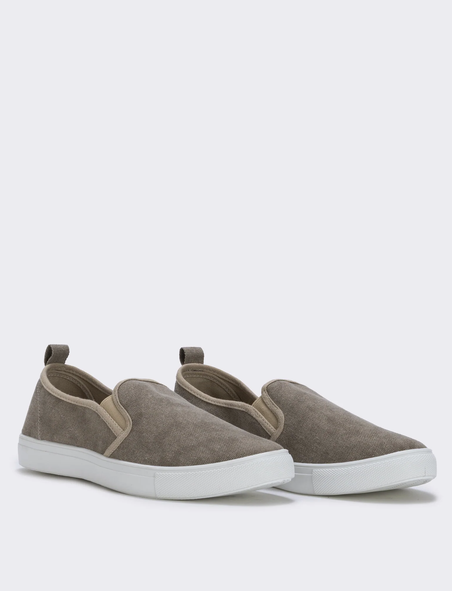 Slip-on in canvas da uomo in due colori - Sabbia - Image 3