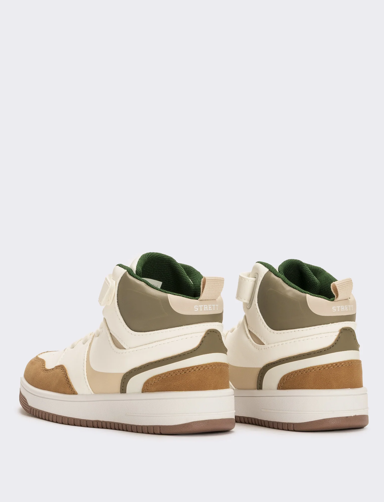 Sneakers a collo alto da bambino - Bianco-begie - Image 2