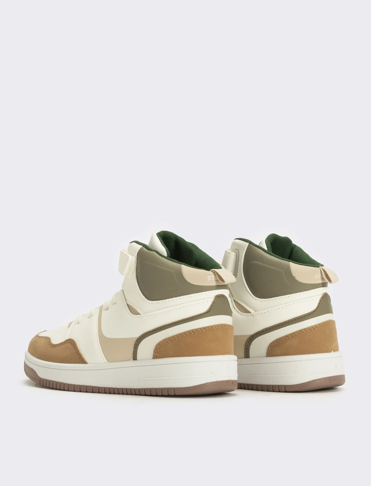 Sneakers a collo alto da bambino - Bianco-begie - Image 6
