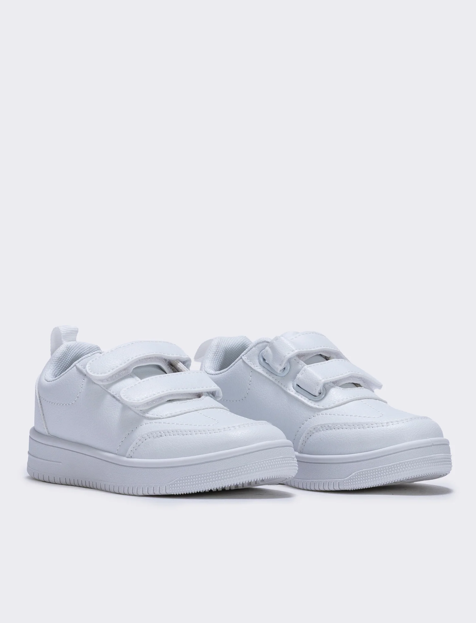 Sneakers basic bambino in poliuretano - Bianco - Image 3