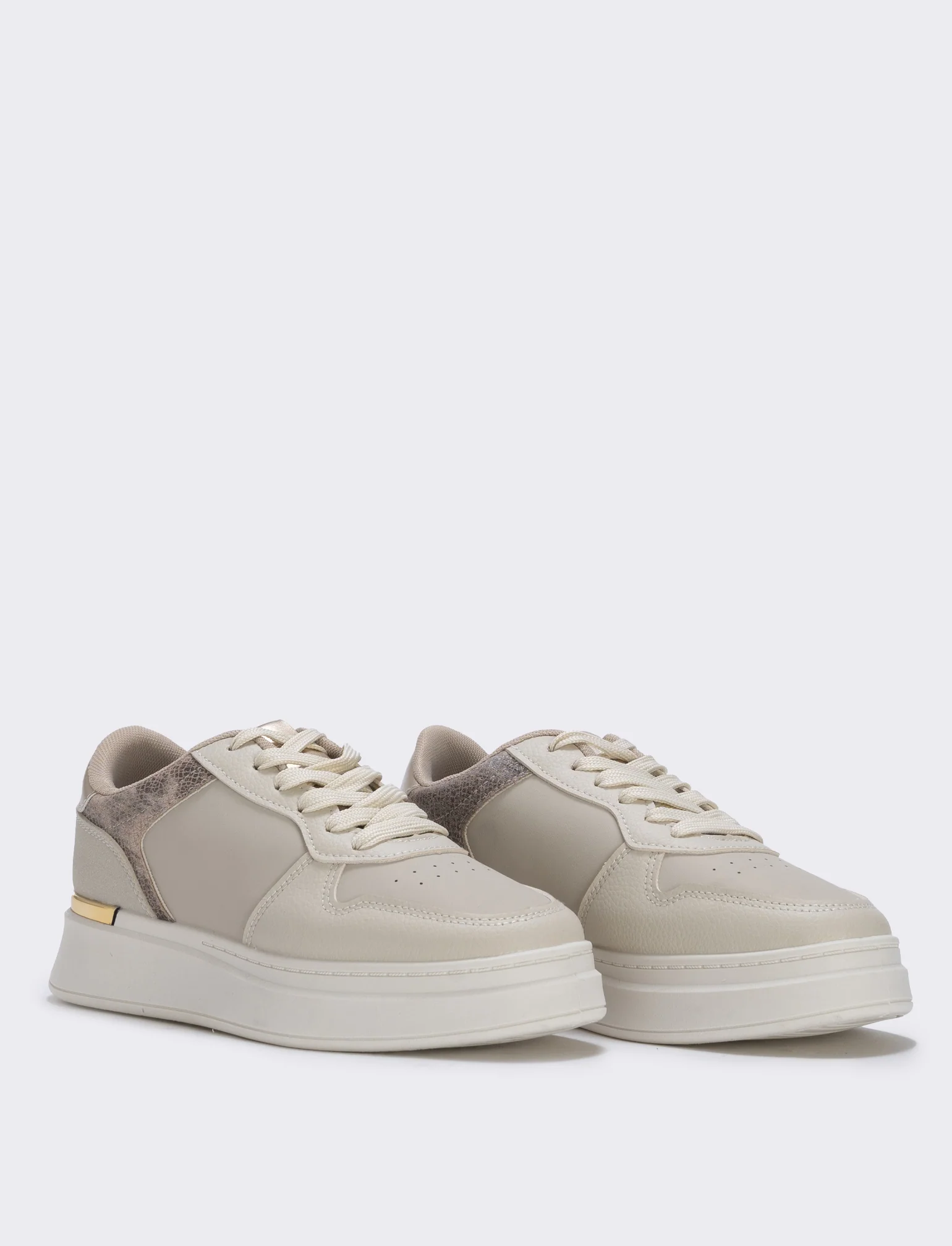 Sneakers beige con plateau da - Sabbia - Image 3