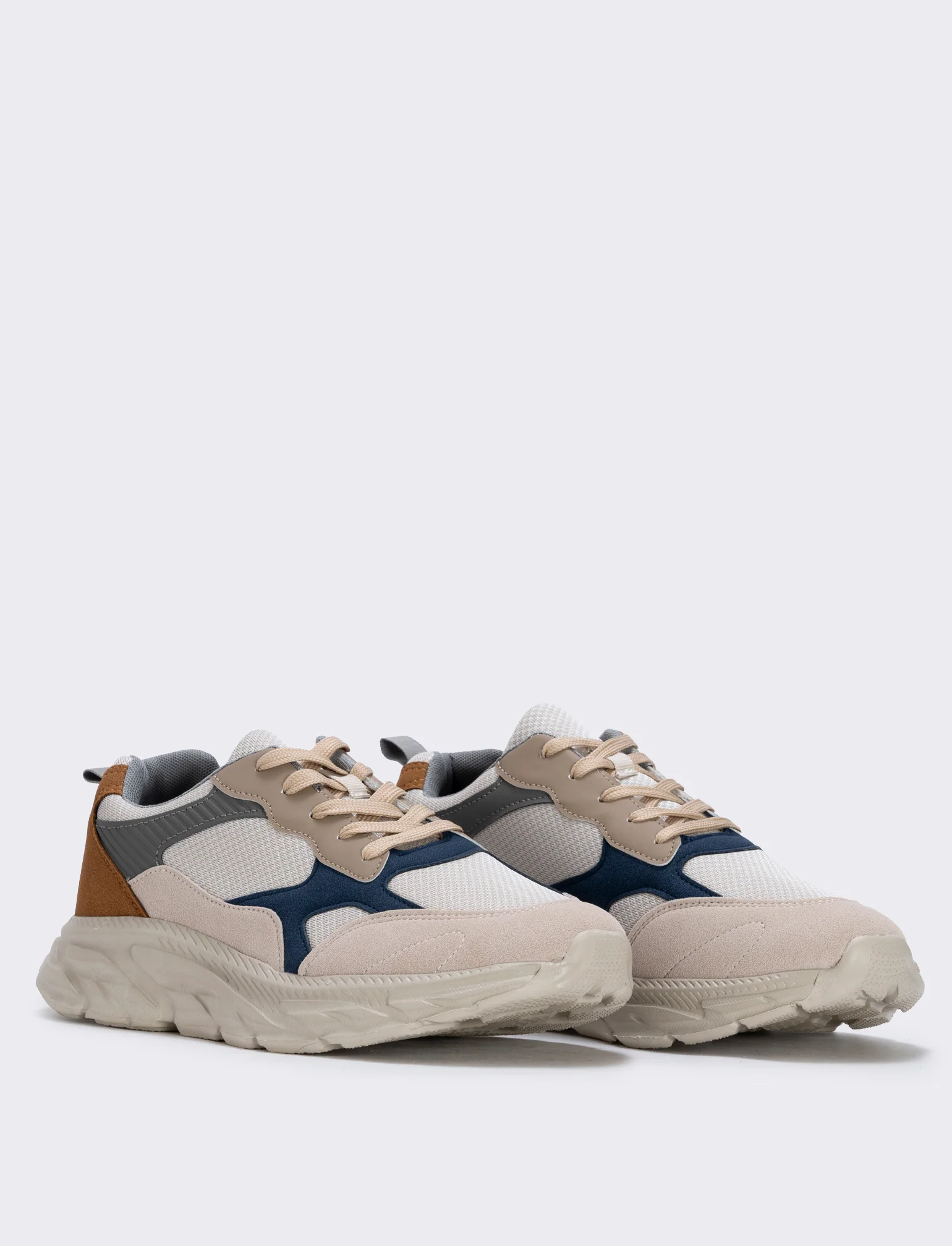 Sneakers beige multicolor da uomo - Beige - Image 3