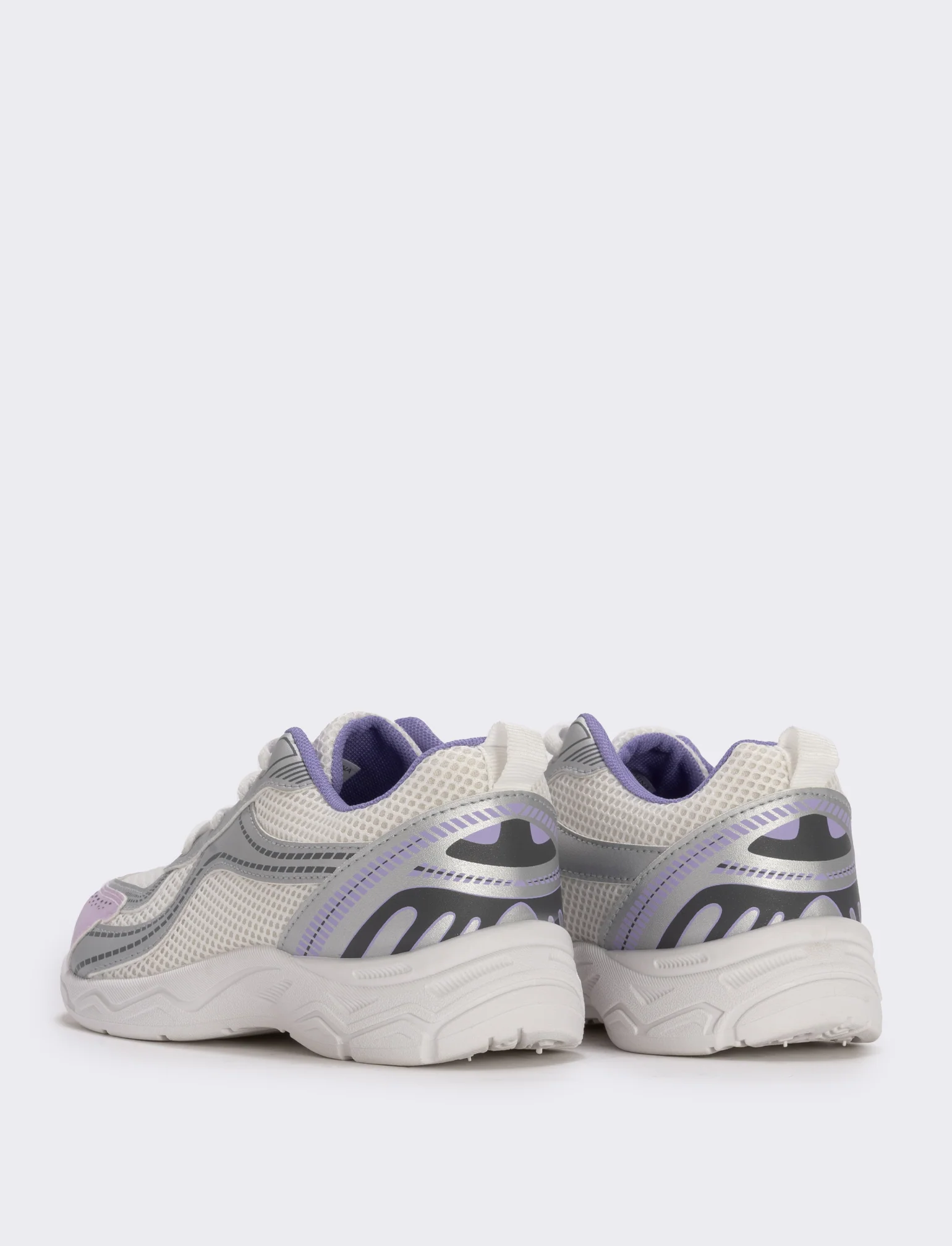Sneakers bianche con riporti colorati per bambina - Bianco - Image 2