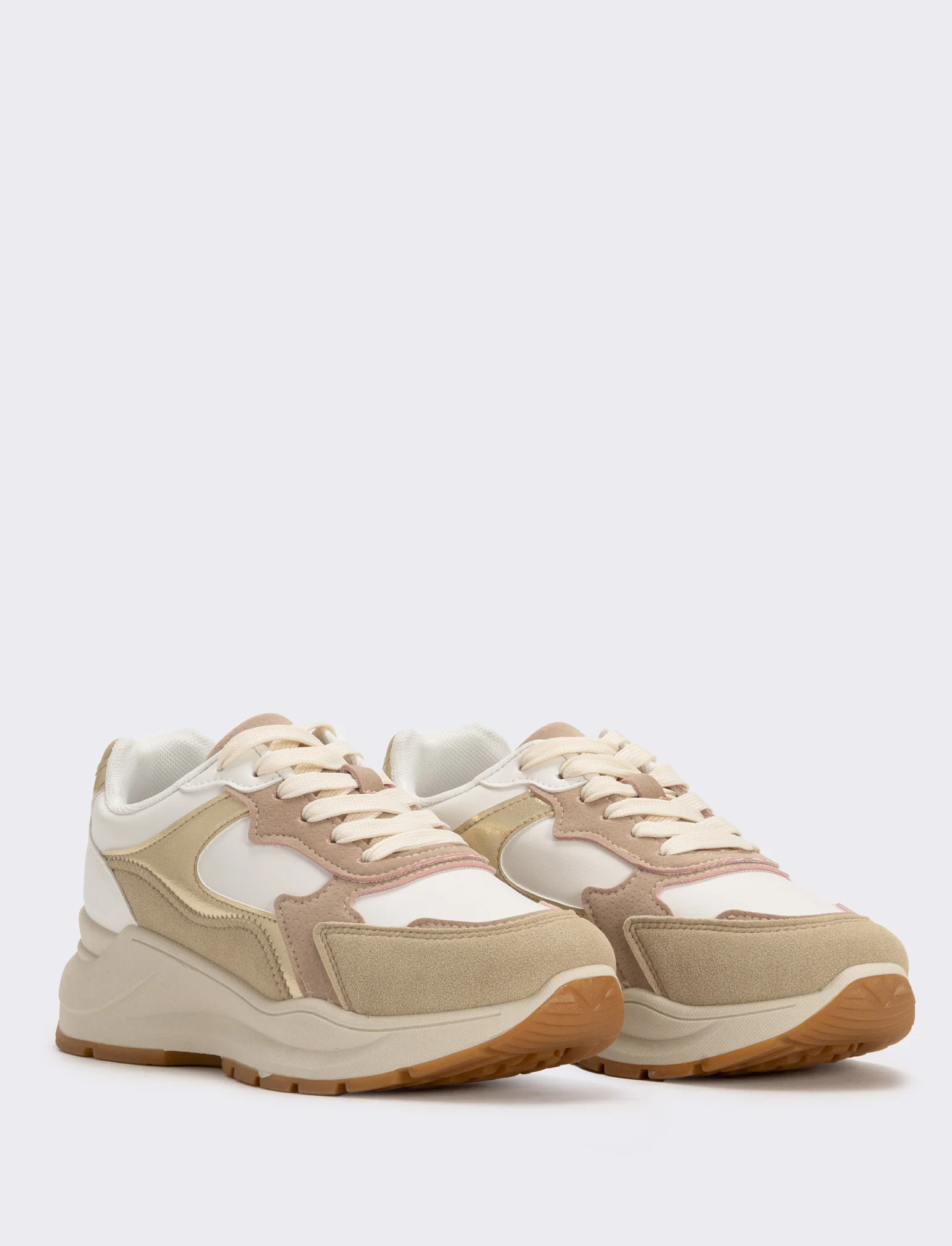 Sneakers bianche da con riporti - Bianco - Image 2