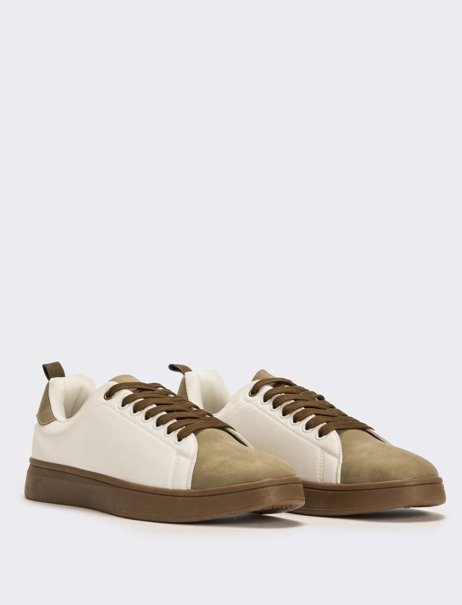 Sneakers bicolor da uomo - Bianco - Image 2