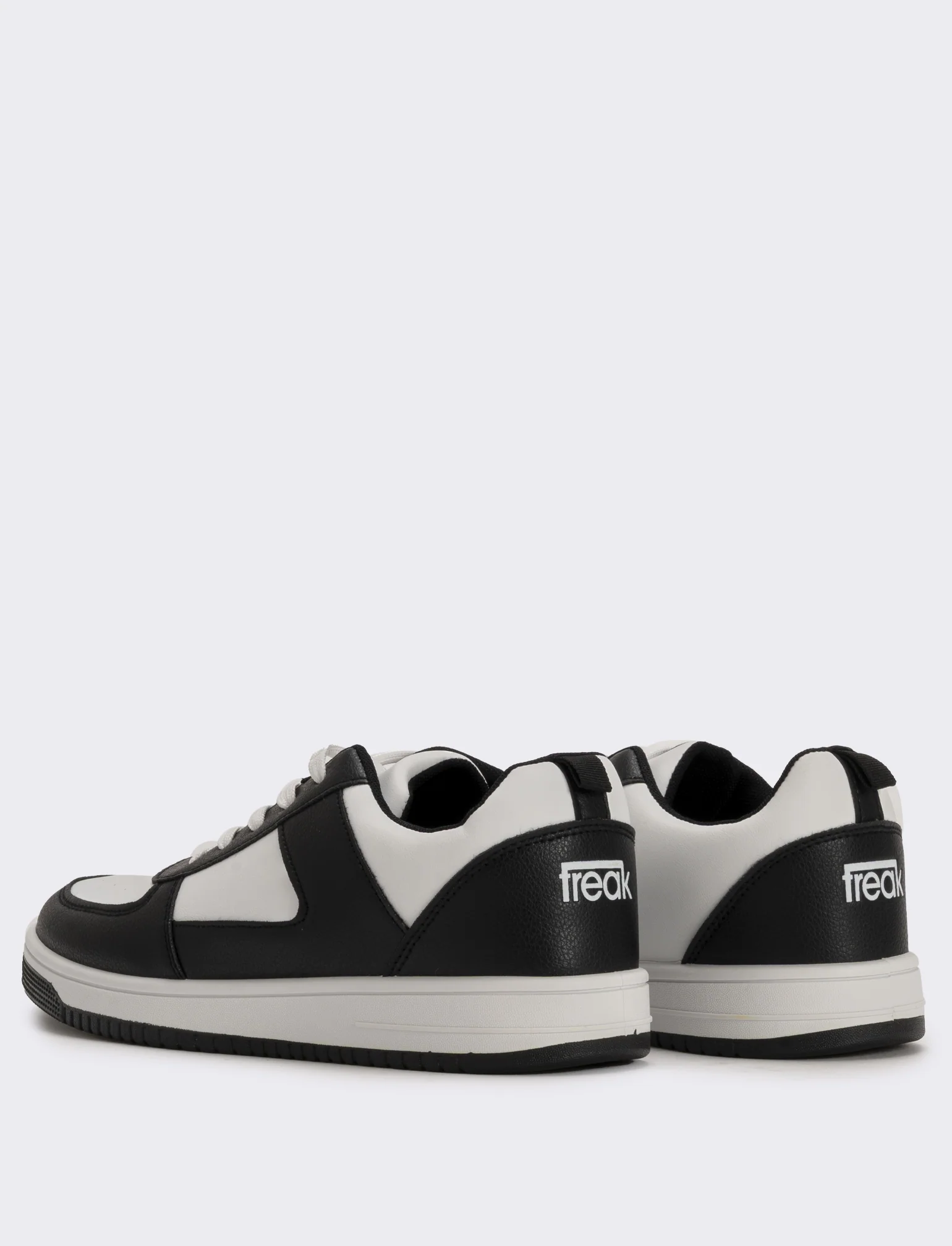 Sneakers bicolor uomo bianco e nero - Bianco-nero - Image 3