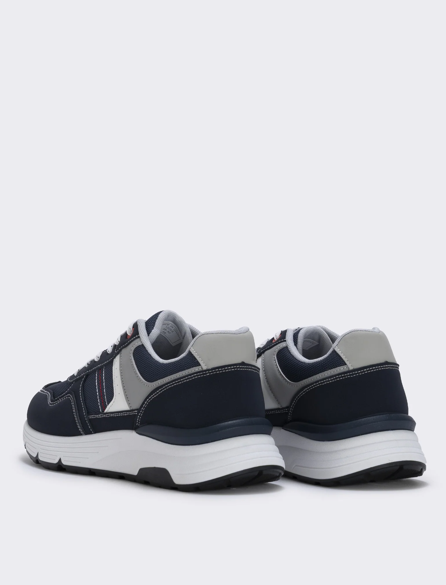 Sneakers casual da uomo in tessuto e poliuretano - Blu - Image 2