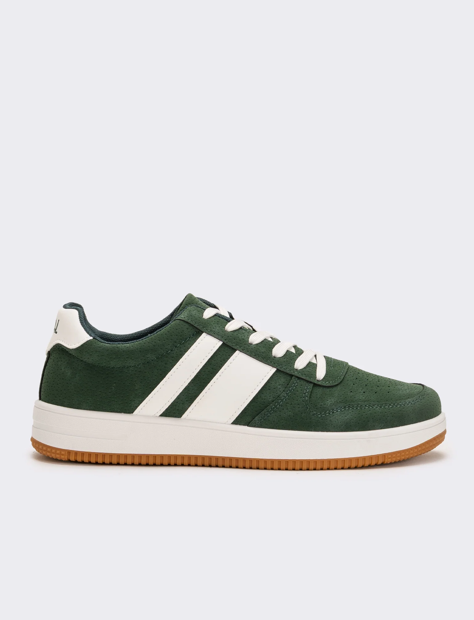Sneakers con inserti bianchi da uomo - Verde