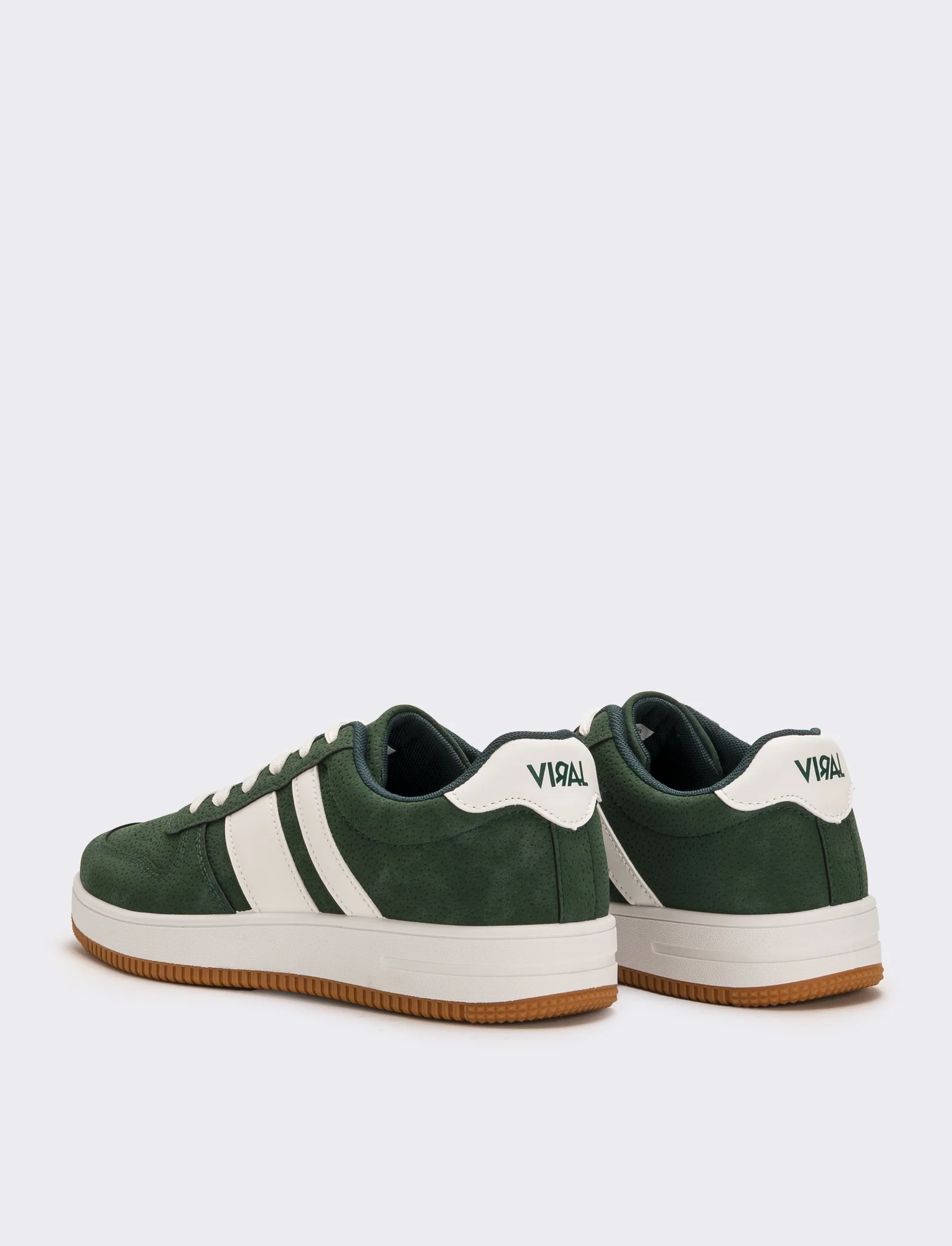 Sneakers con inserti bianchi da uomo - Verde - Image 3