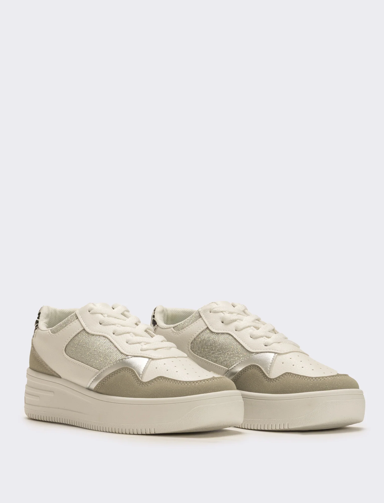 Sneakers con inserti da donna - Bianco - Image 2