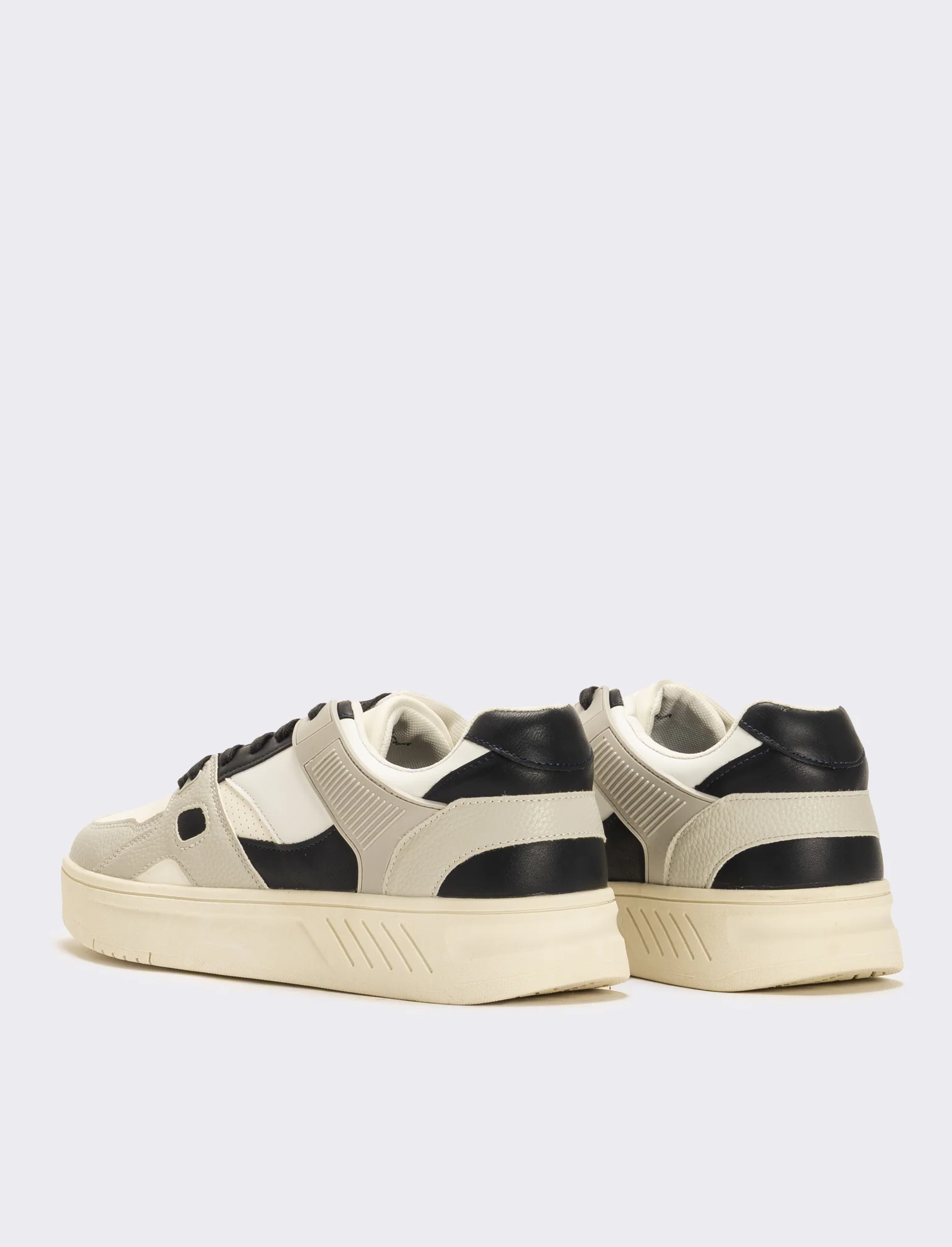 Sneakers con inserti da uomo - Bianco-blu - Image 2