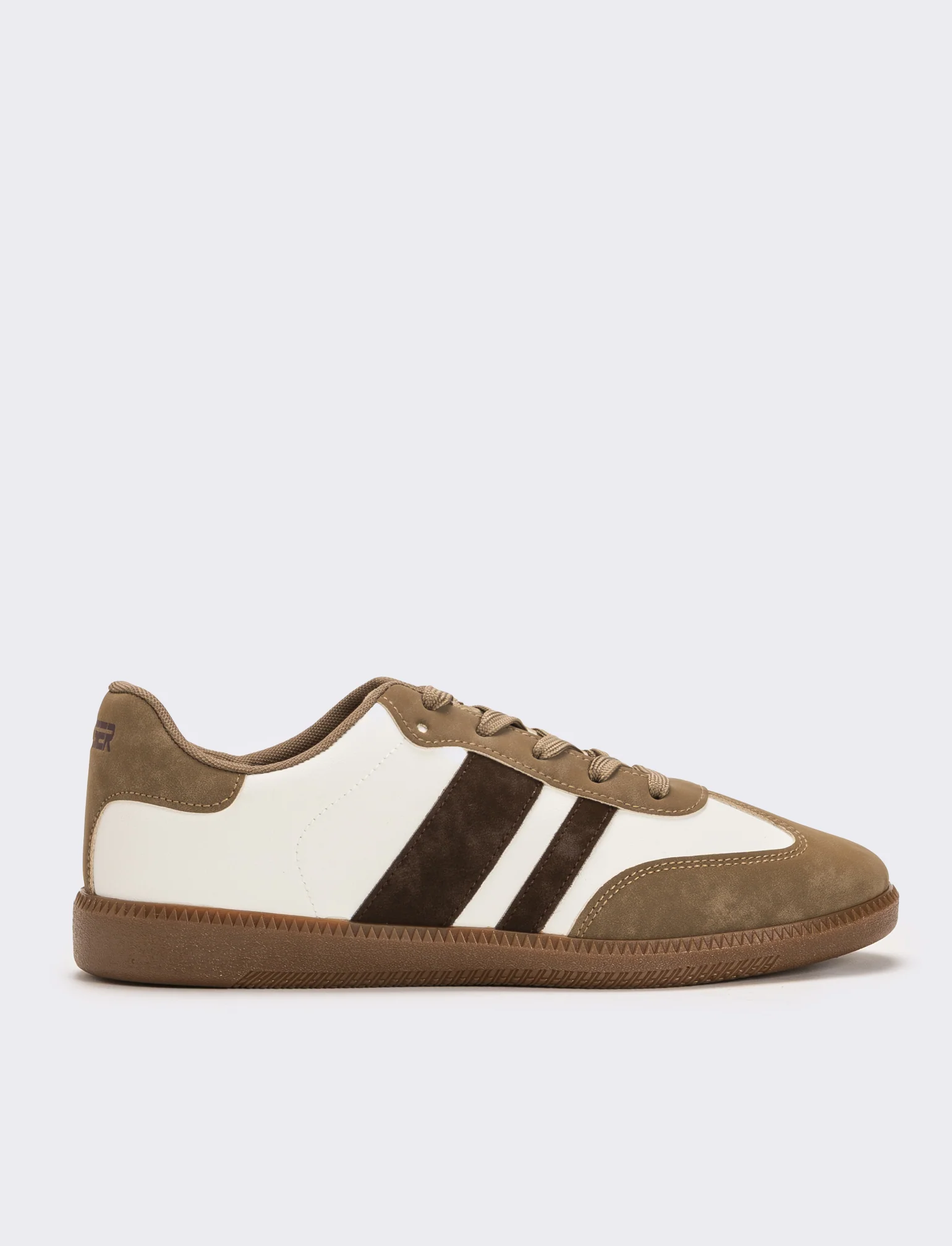 Sneakers con inserti laterali da uomo - Marrone - Image 3