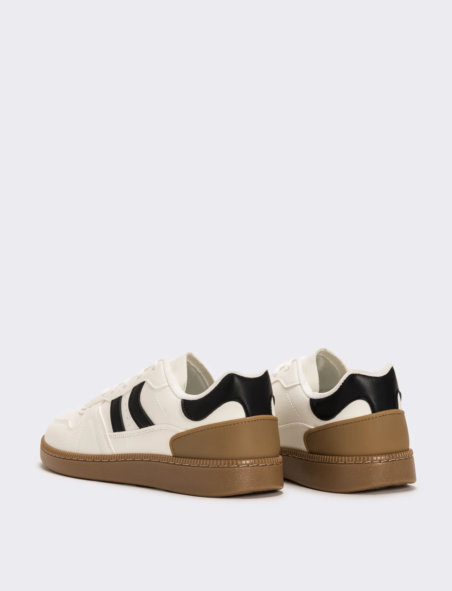 Sneakers con inserti neri da uomo - Bianco - Image 2