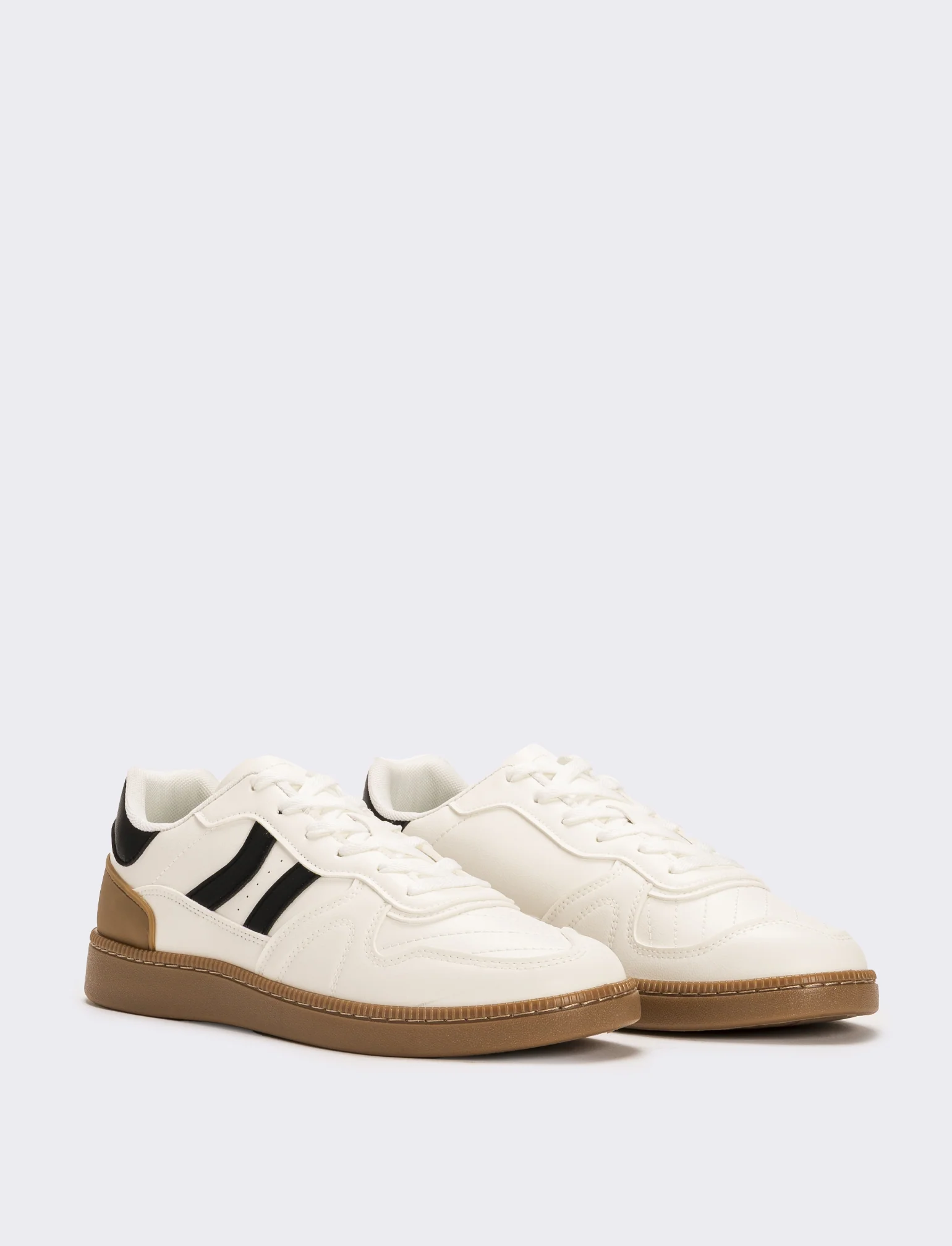 Sneakers con inserti neri da uomo - Bianco - Image 3