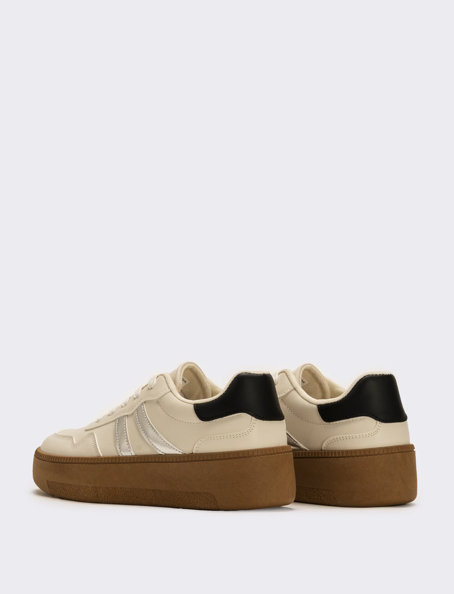 Sneakers con riporti a contrasto da donna - Bianco - Image 3