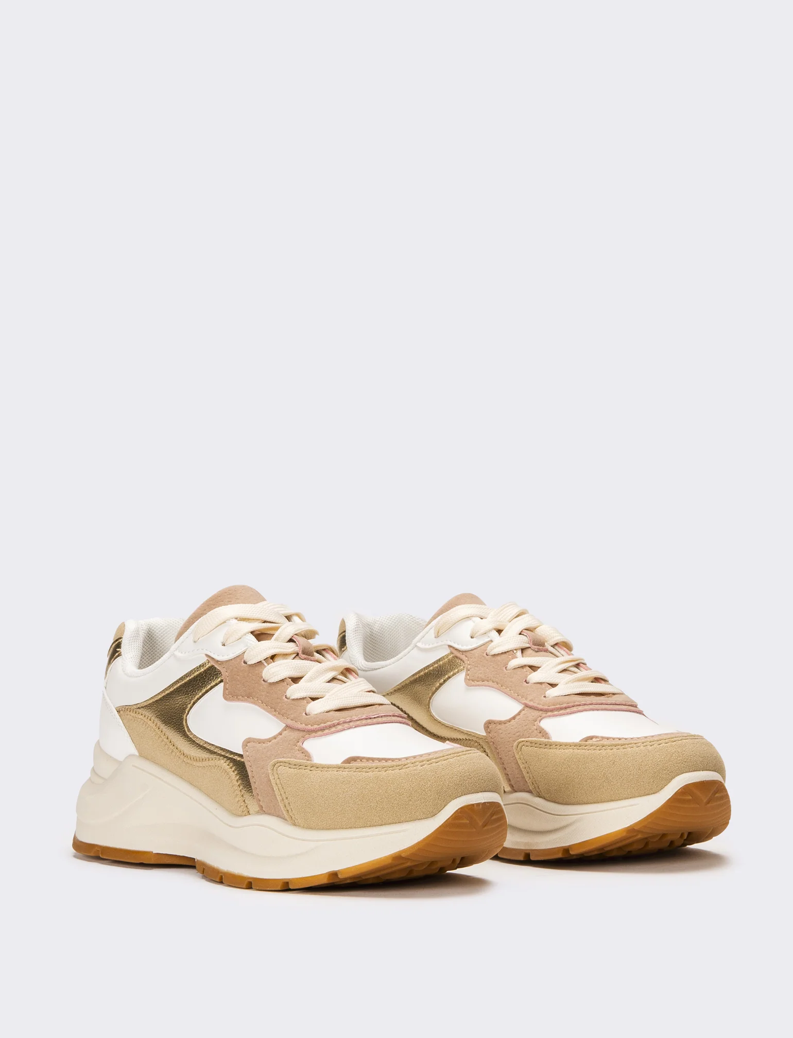 Sneakers con riporti da donna - Bianco - Image 2