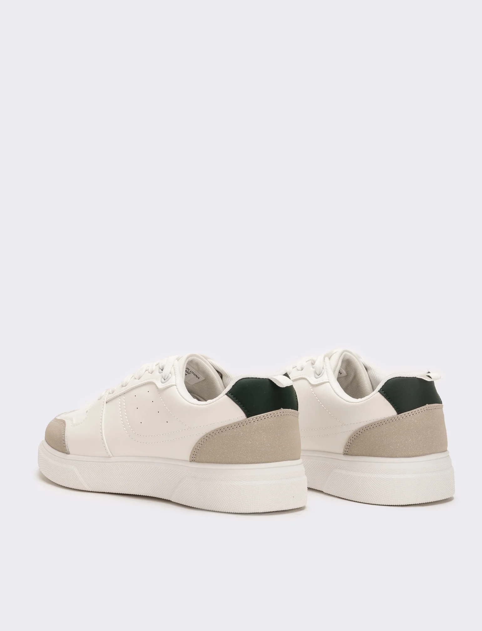 Sneakers con riporti da uomo - Bianco-verde - Image 3
