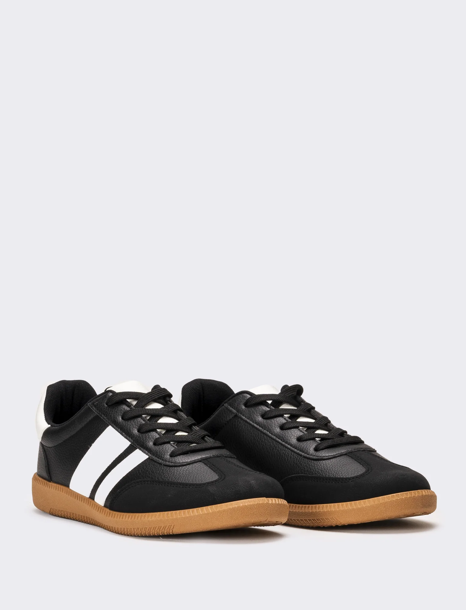 Sneakers con riporti da uomo - Nero - Image 2