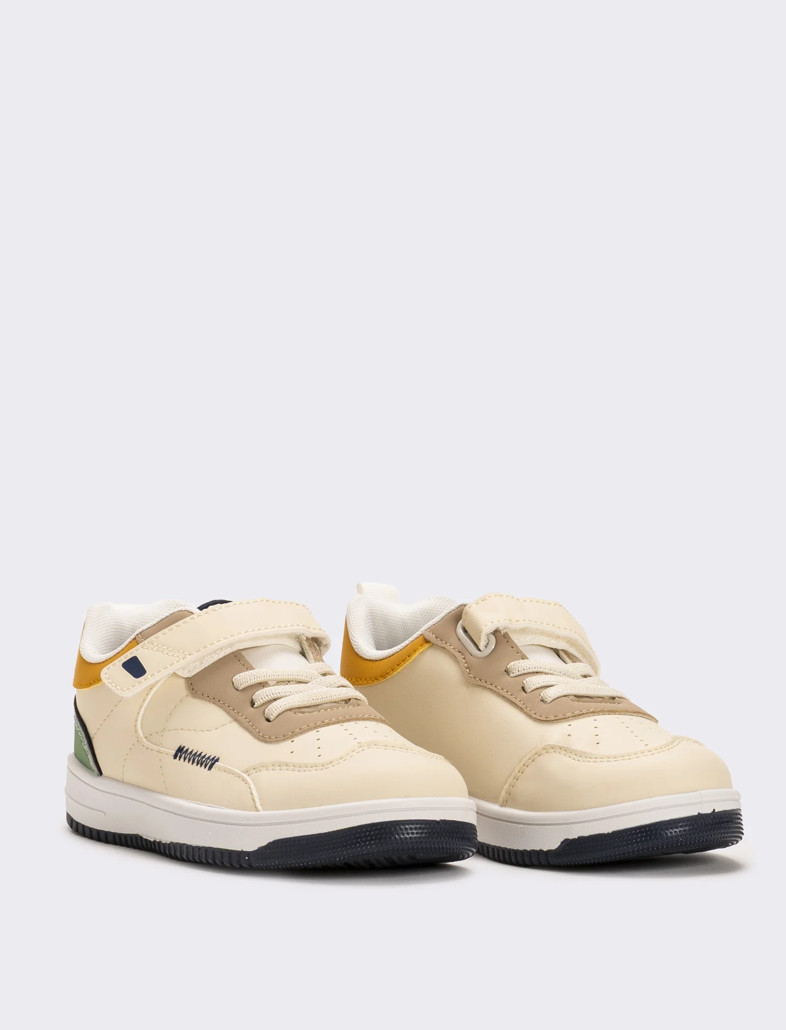 Sneakers con riporti multicolor da bambino - Bianco - Image 3