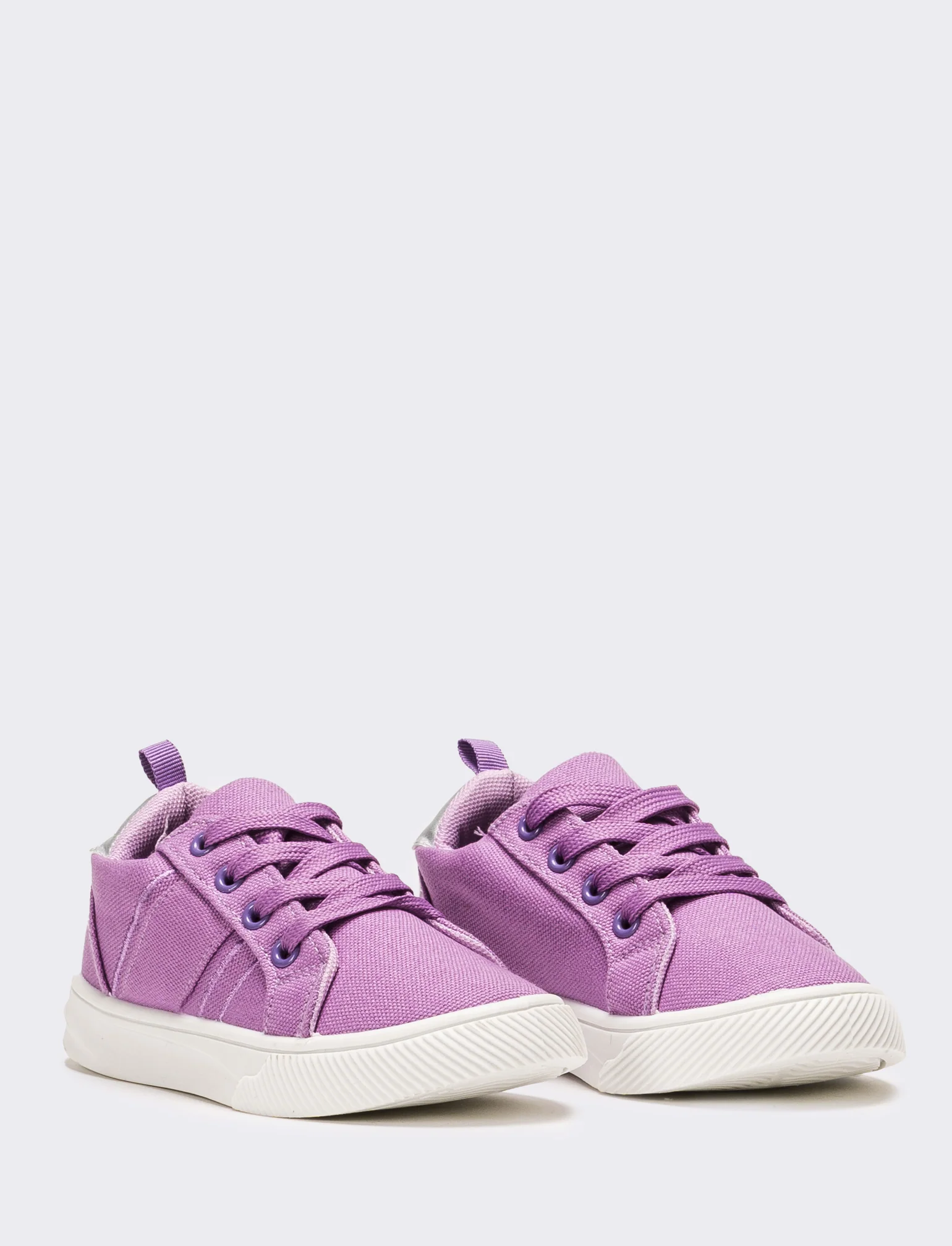 Sneakers da bambina in canvas - Lilla