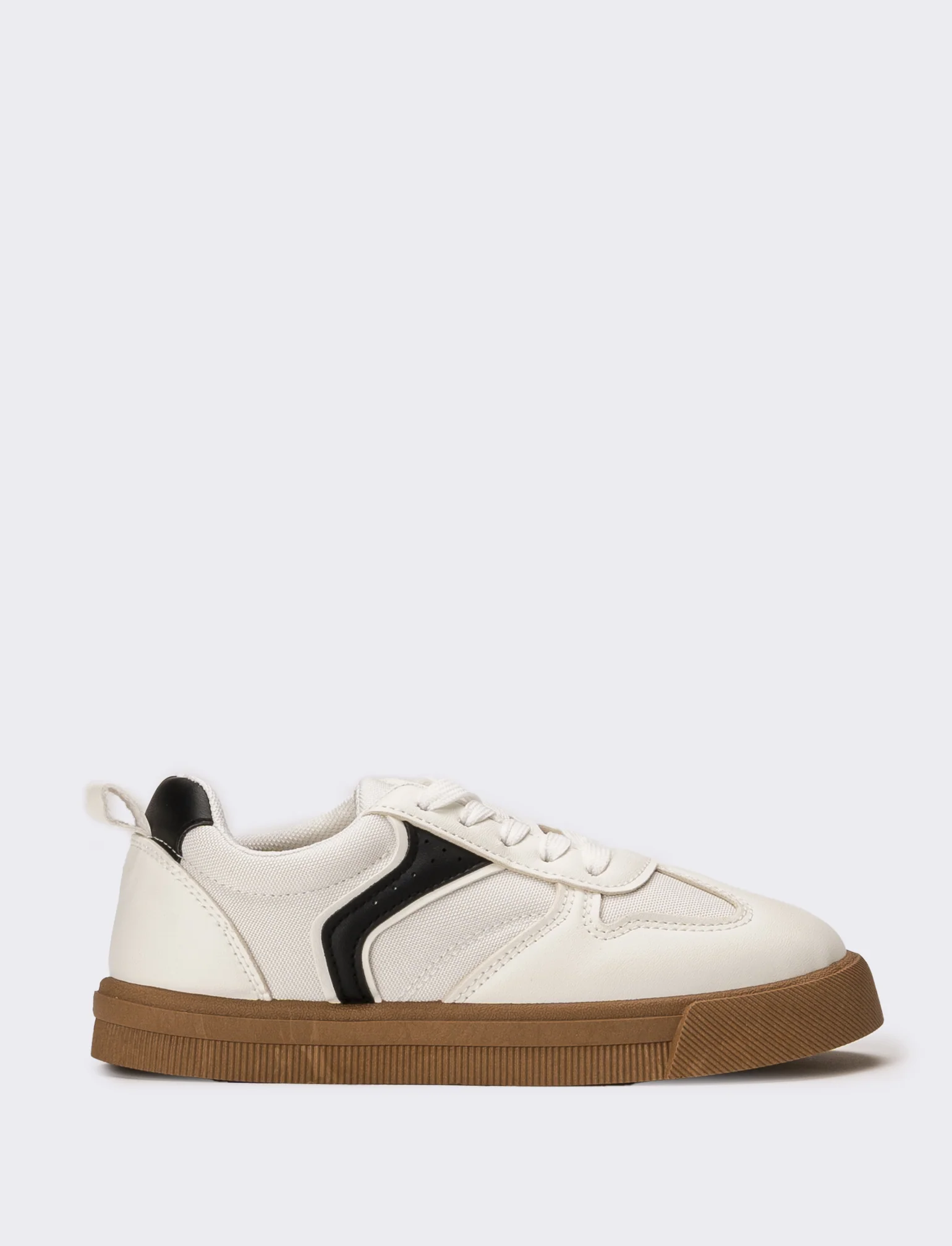 Sneakers da bambino con inserti - Bianco - Image 2
