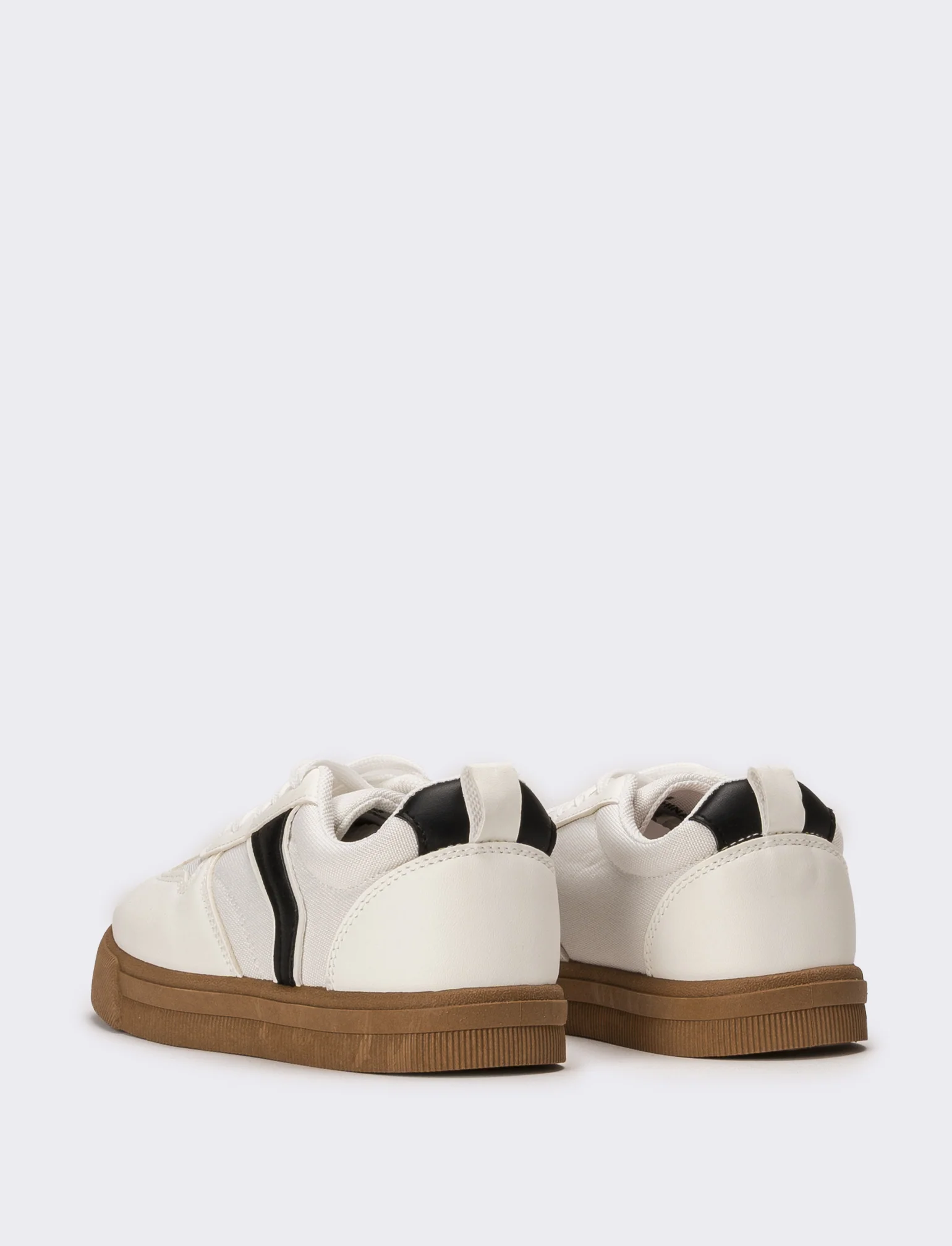 Sneakers da bambino con inserti - Bianco - Image 3