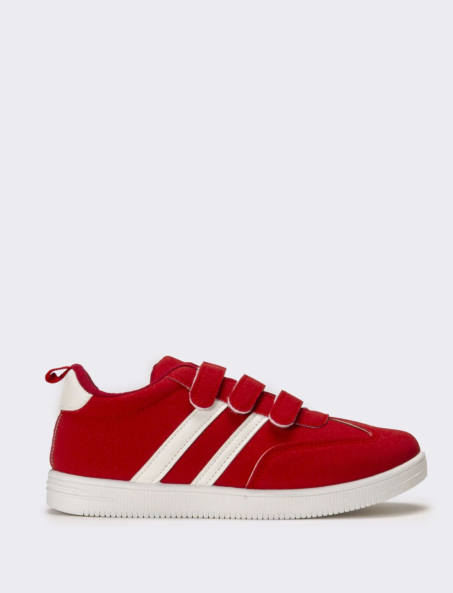 Sneakers da bambino in microfibra - Rosso - Image 2