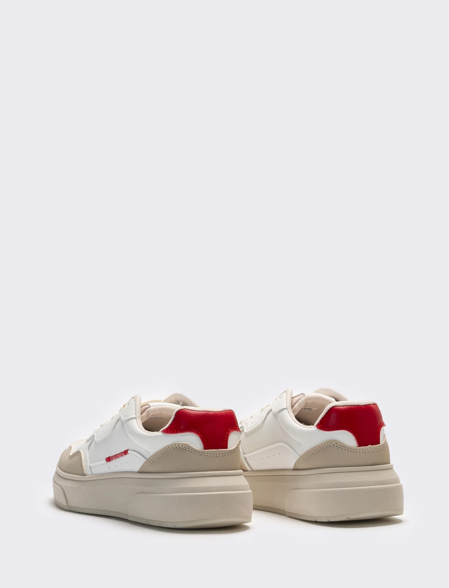 Sneakers da donna con alementi combinati - Bianco - Image 3