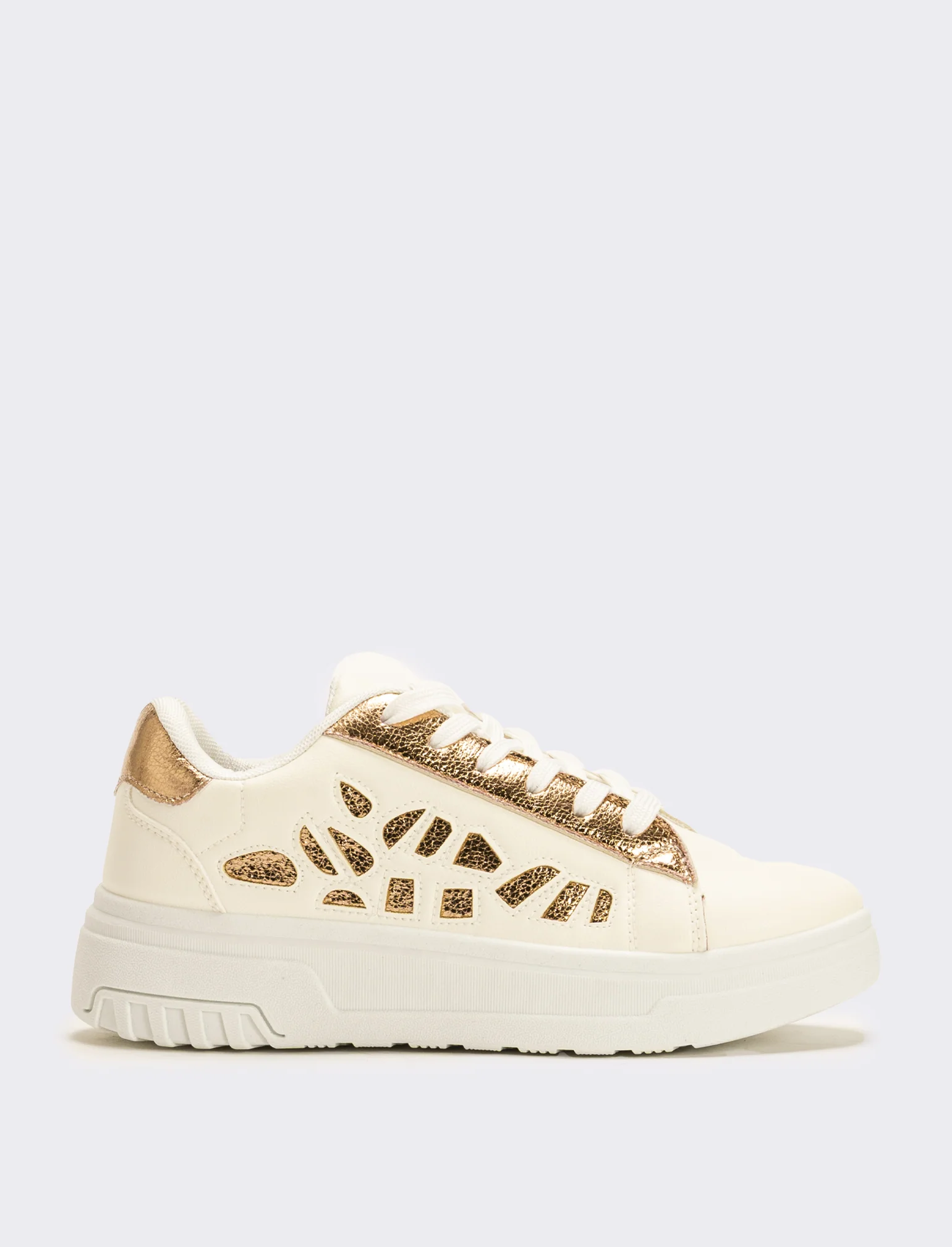 Sneakers da donna con intarsi - Bianco
