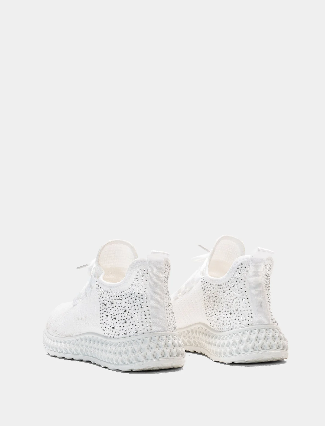 Sneakers da donna con strass - Bianco - Image 3