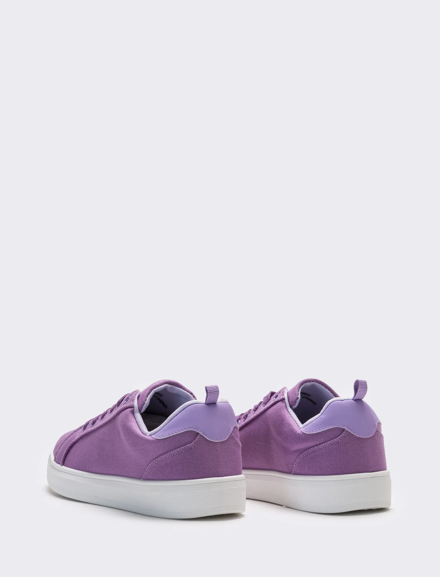 Sneakers da donna in canvas con riporti - Lilla - Image 3