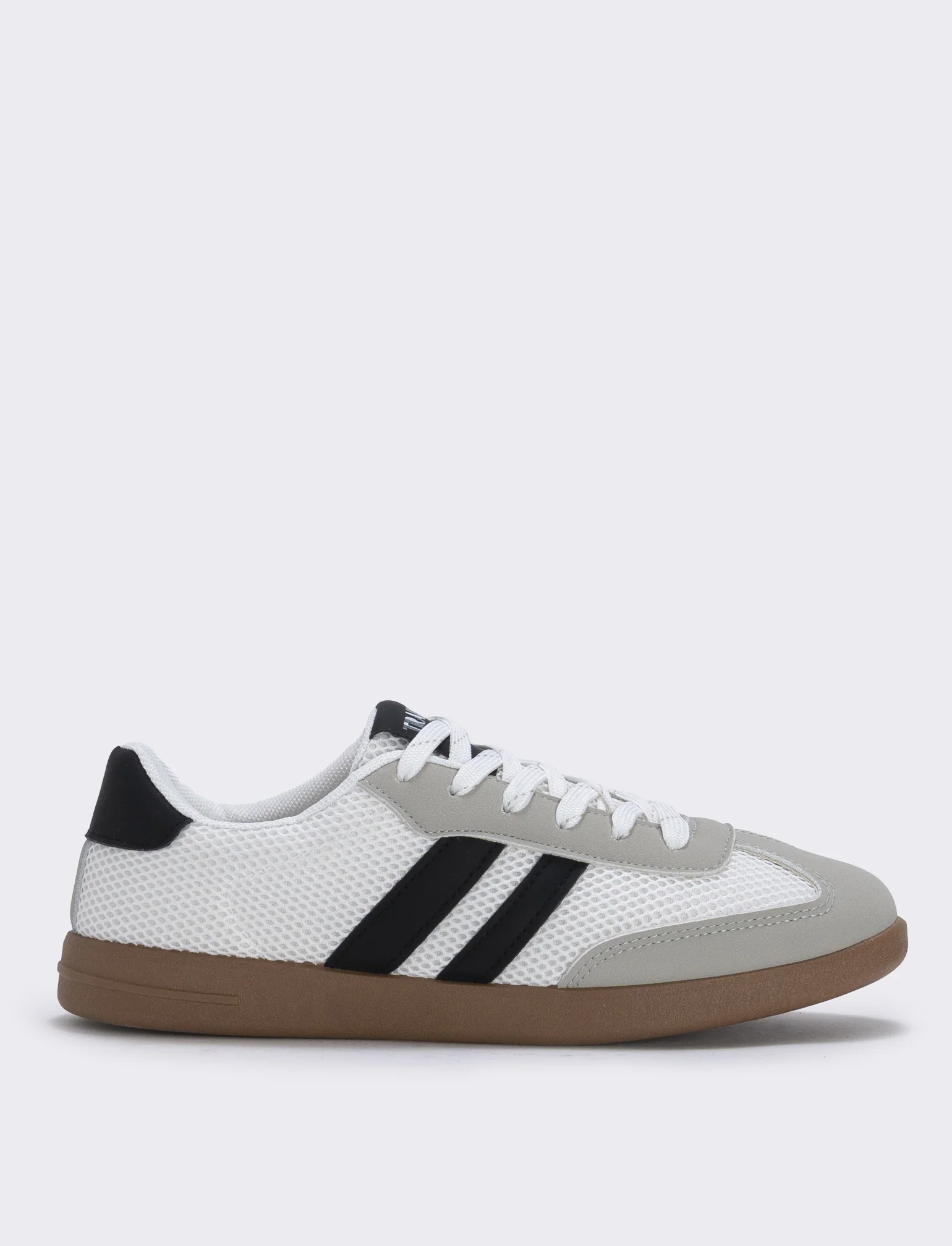 Sneakers da in poliuretano a contrasto - Bianco
