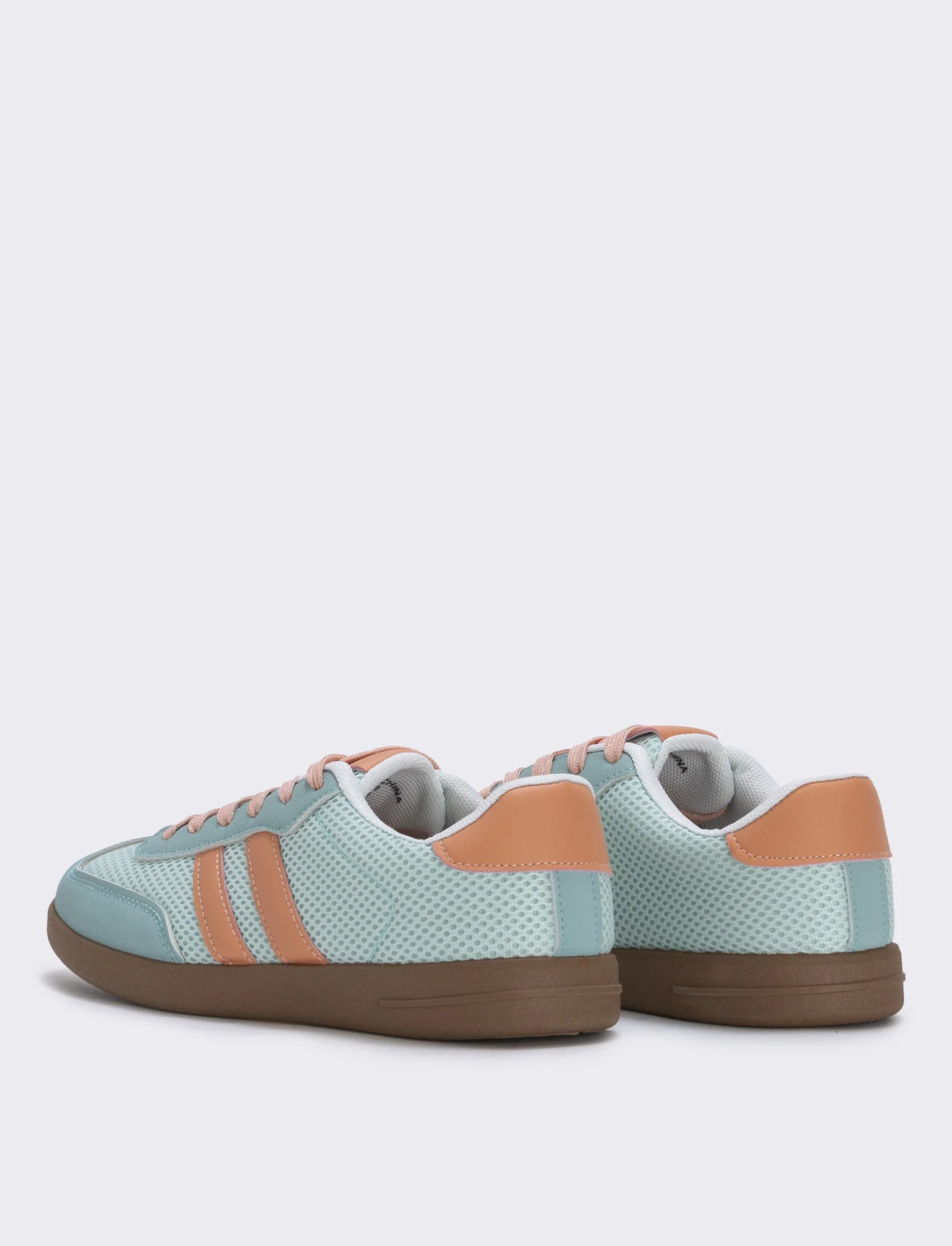 Sneakers da in poliuretano a contrasto - Celeste - Image 2