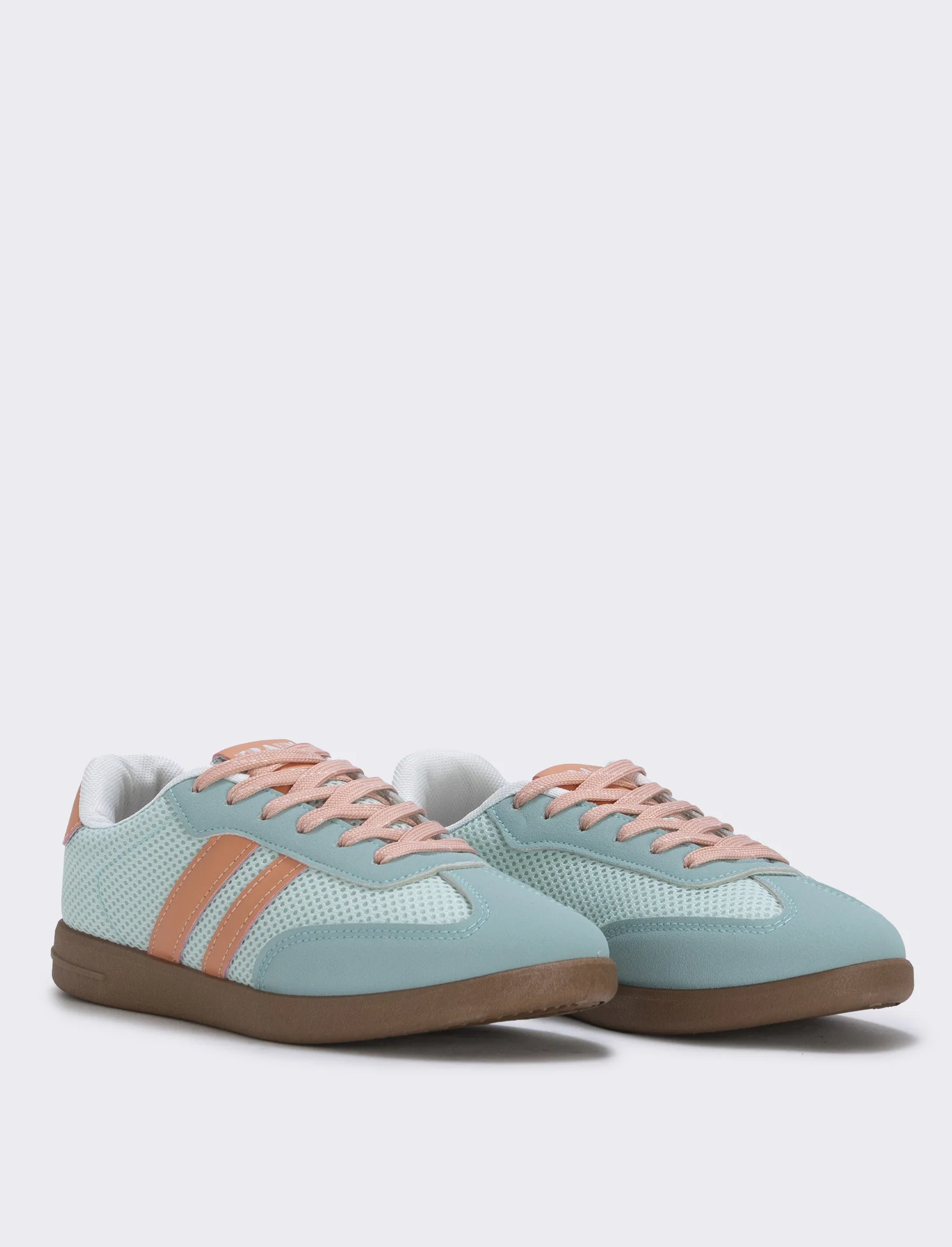 Sneakers da in poliuretano a contrasto - Celeste - Image 3