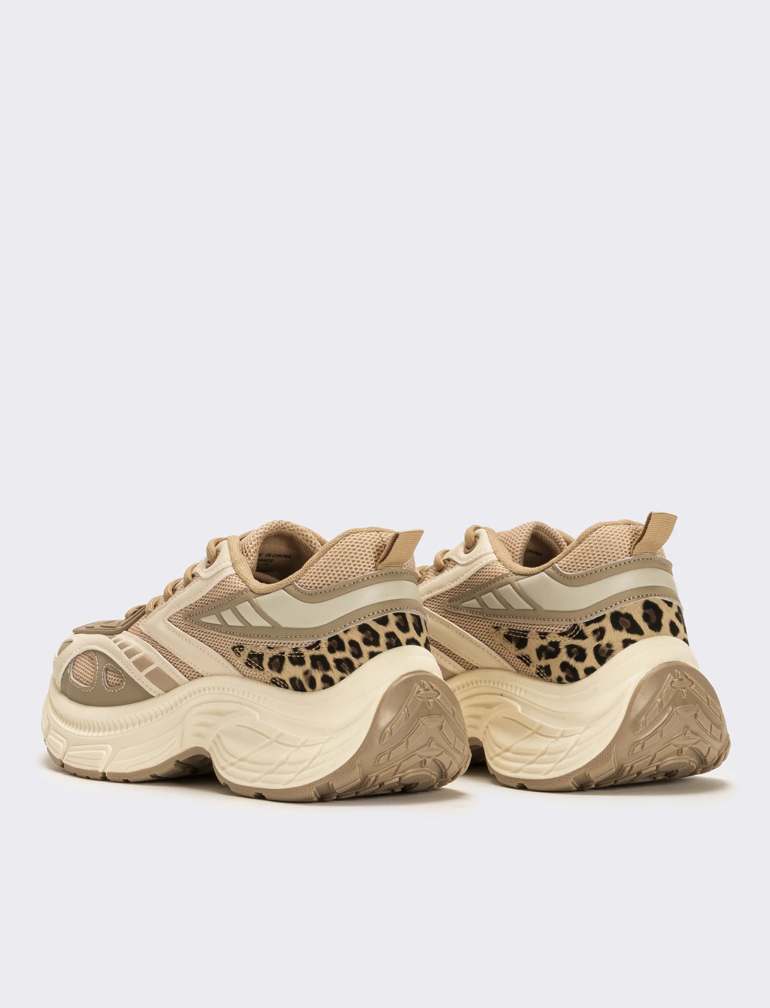 Sneakers effetto cavallino da donna - Beige - Image 2