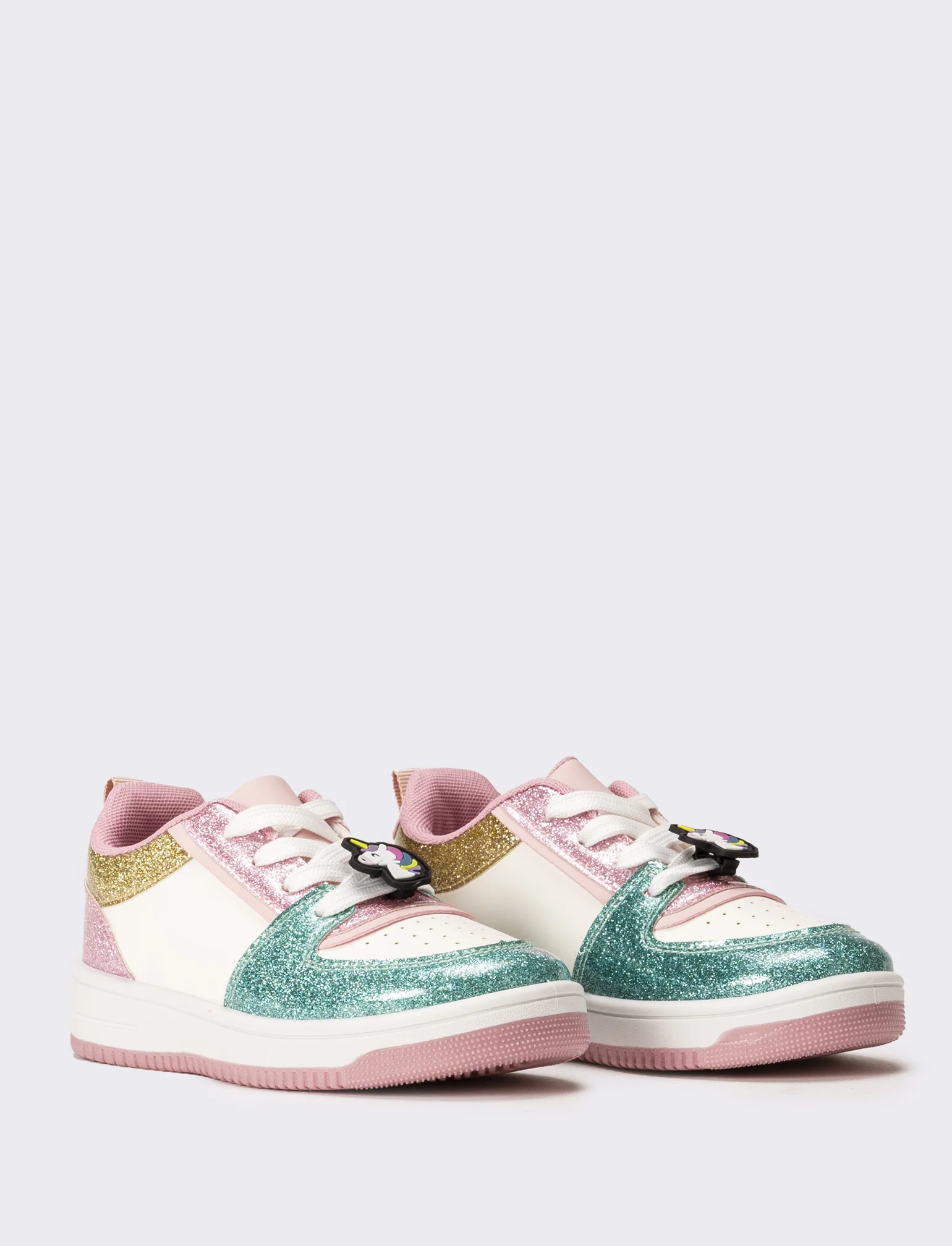 Sneakers glitterata da bambina - Bianco