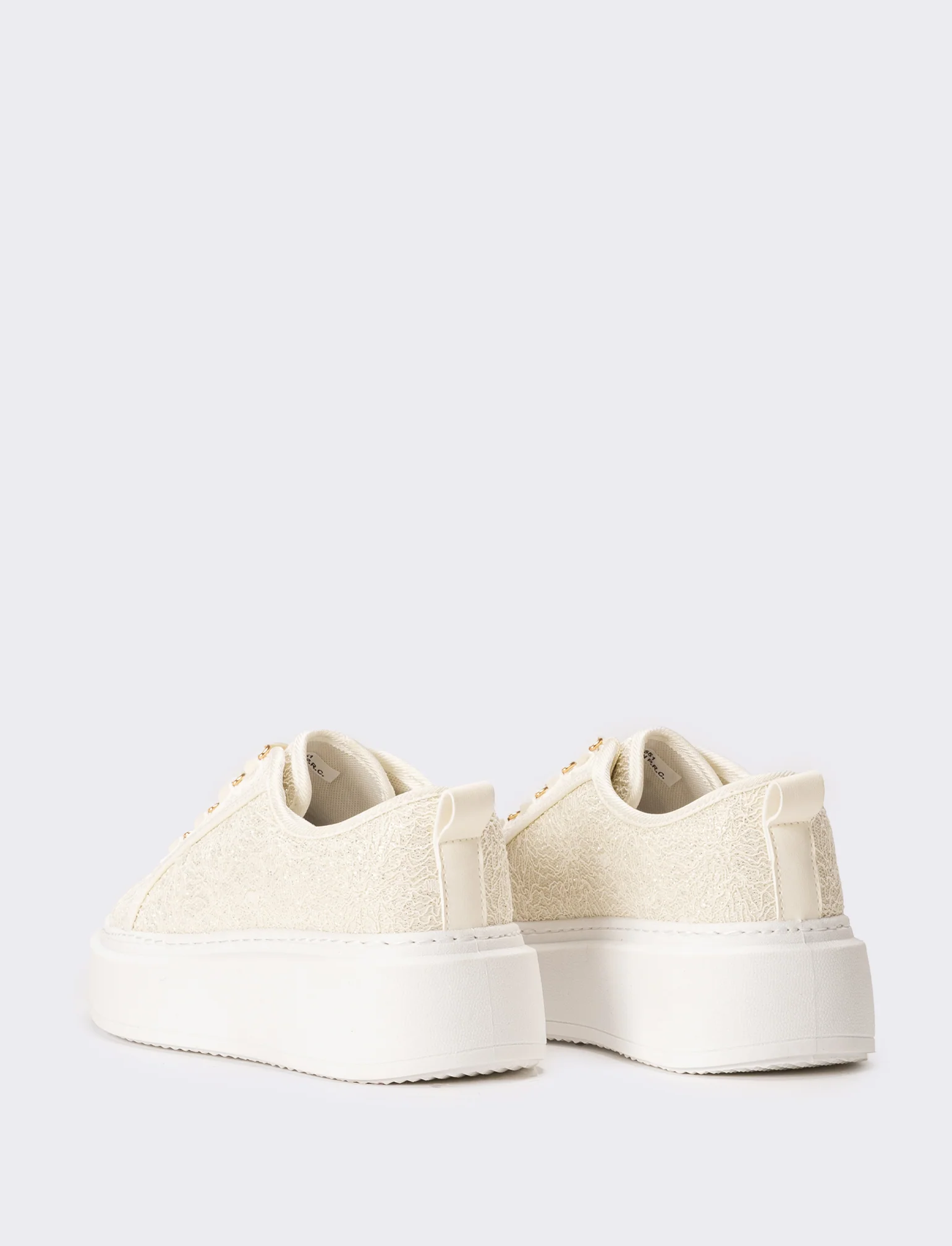 Sneakers in pizzo da donna - Beige - Image 3