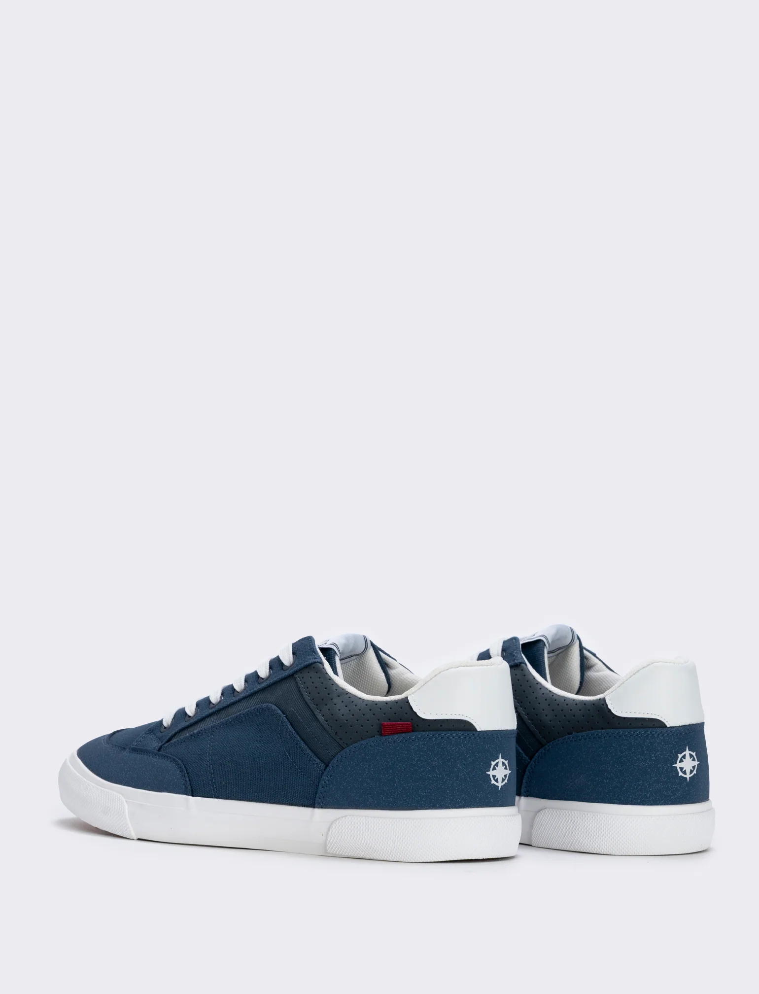Sneakers in tela uomo con dettagli a contrasto - Blu - Image 3