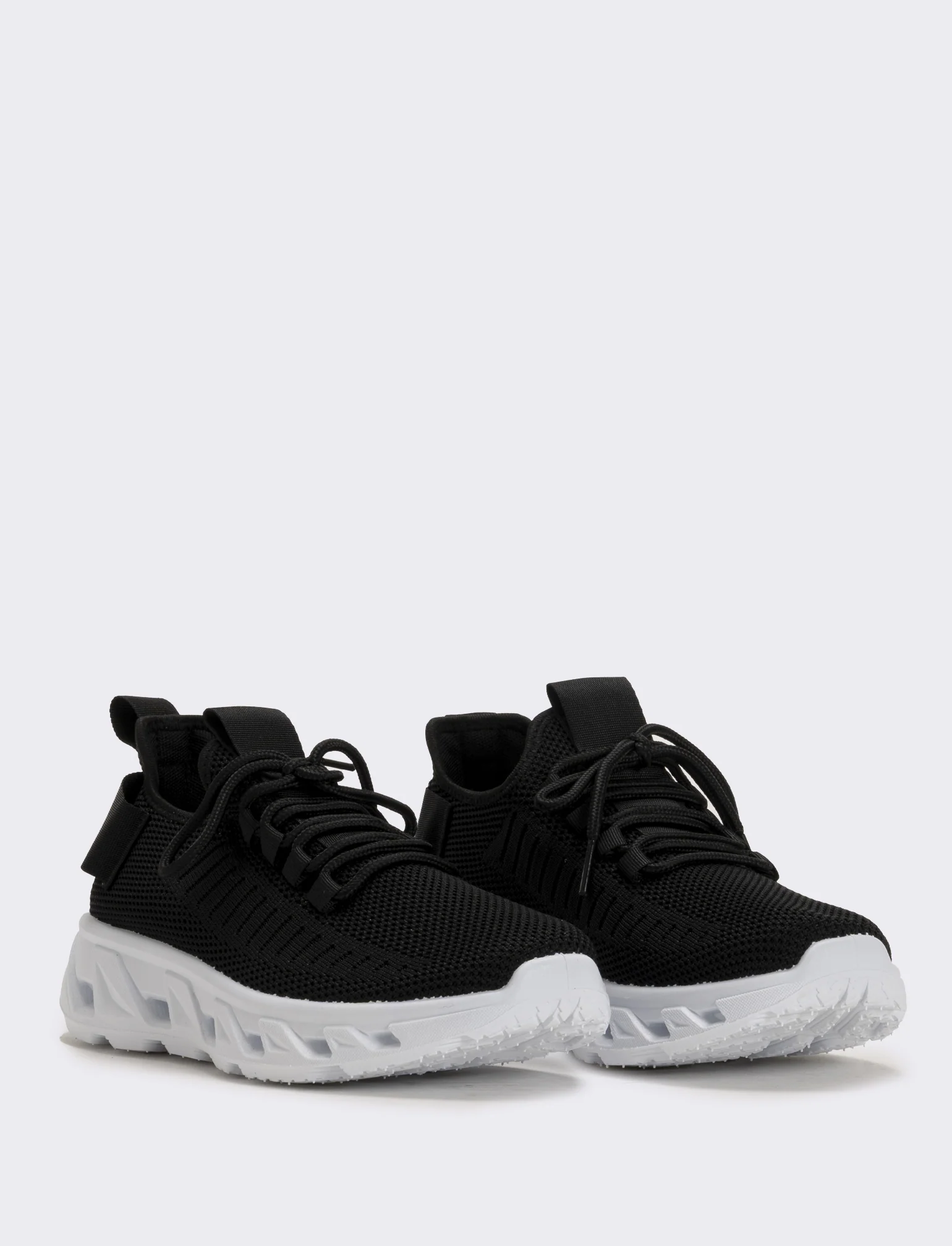Sneakers in tessuto tecnico, 2 colori - Nero - Image 2