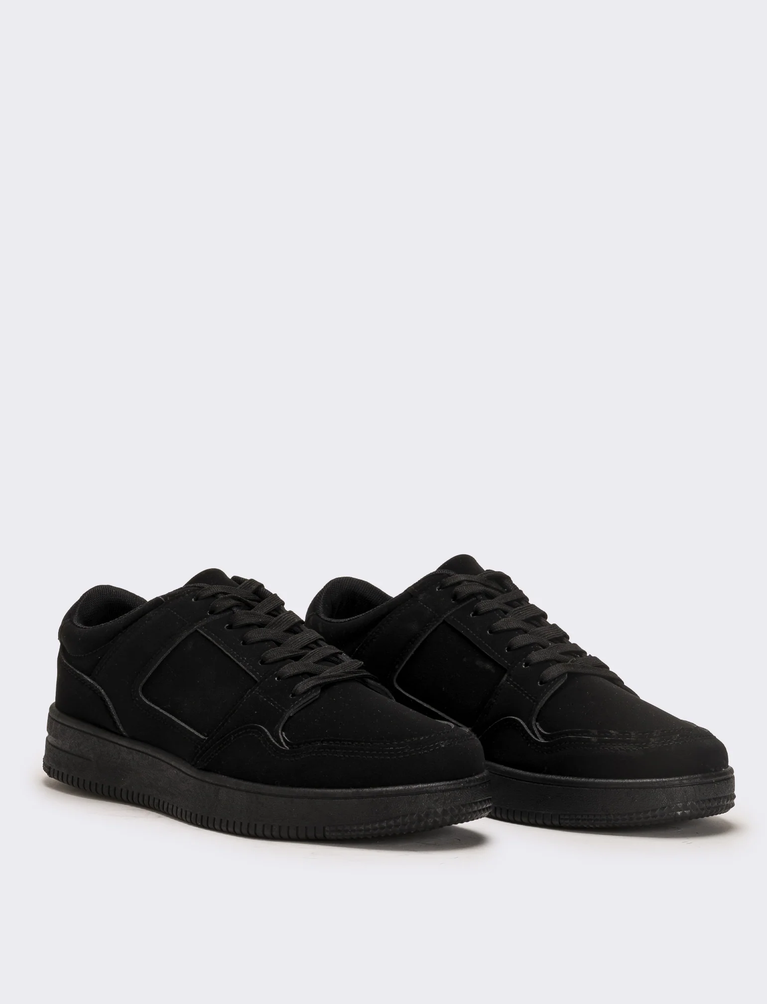 Sneakers monocolore da uomo - Nero - Image 2