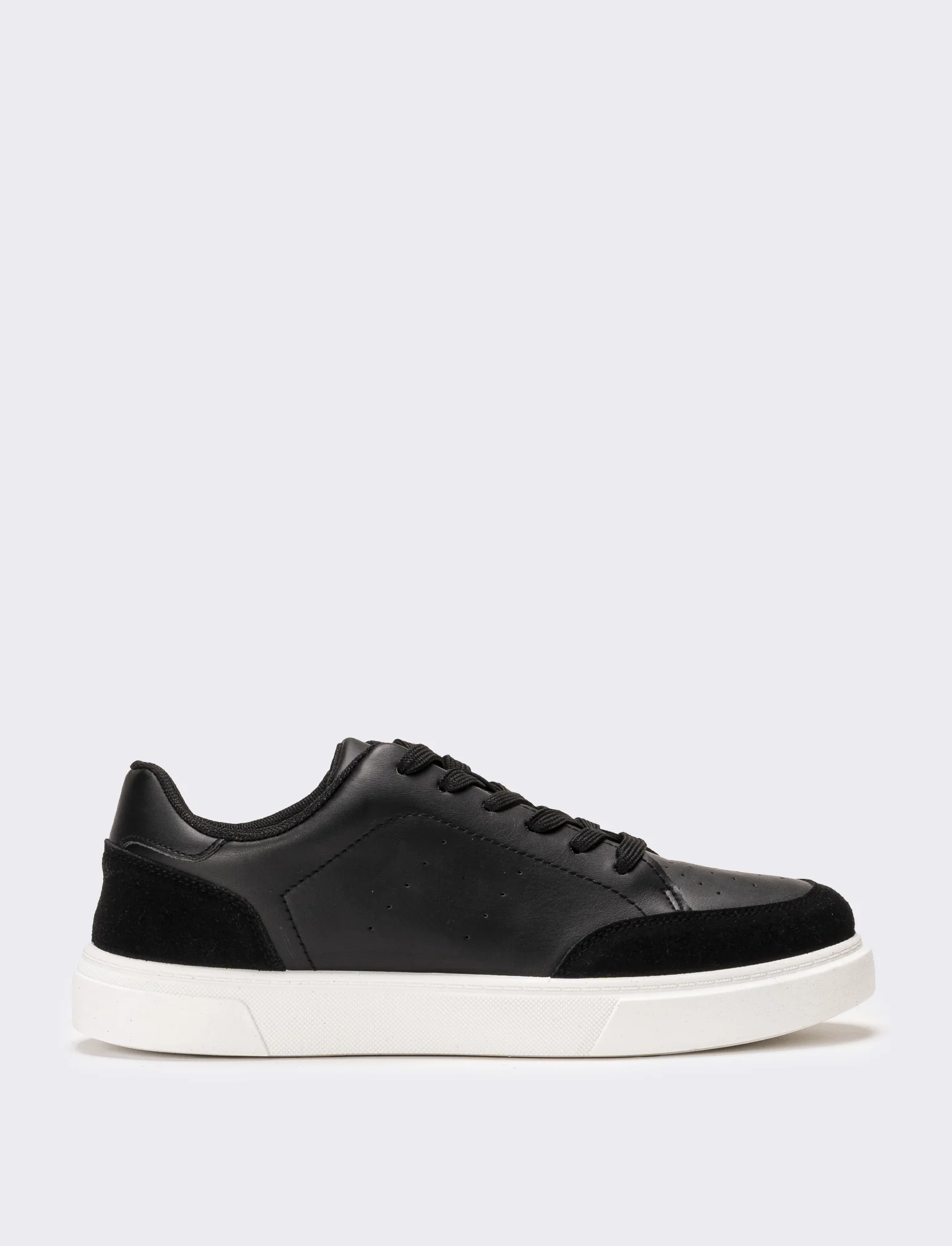 Sneakers monocolore da uomo - Nero