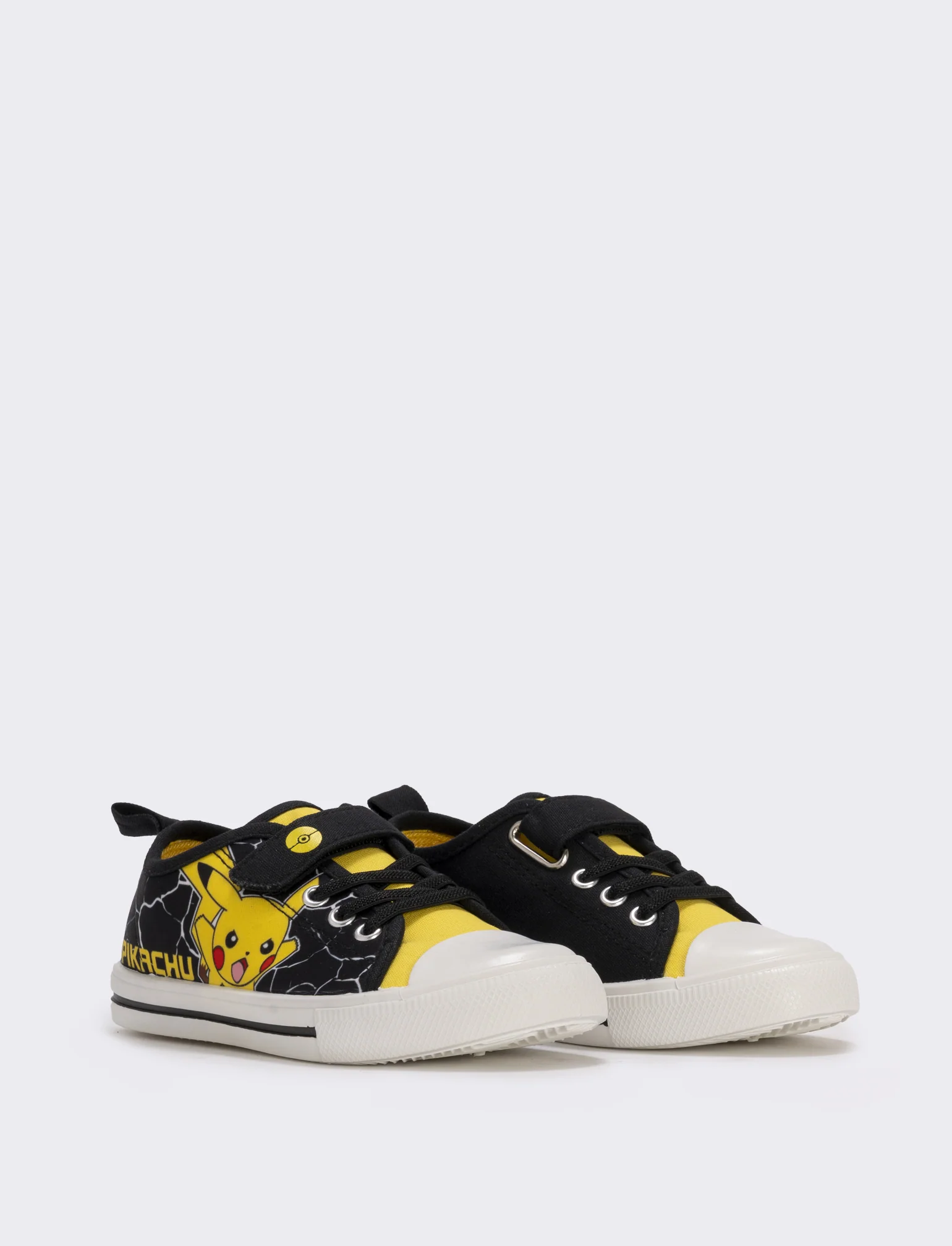 Sneakers Pikachu© per bambini in canvas nera - Nero - Image 3