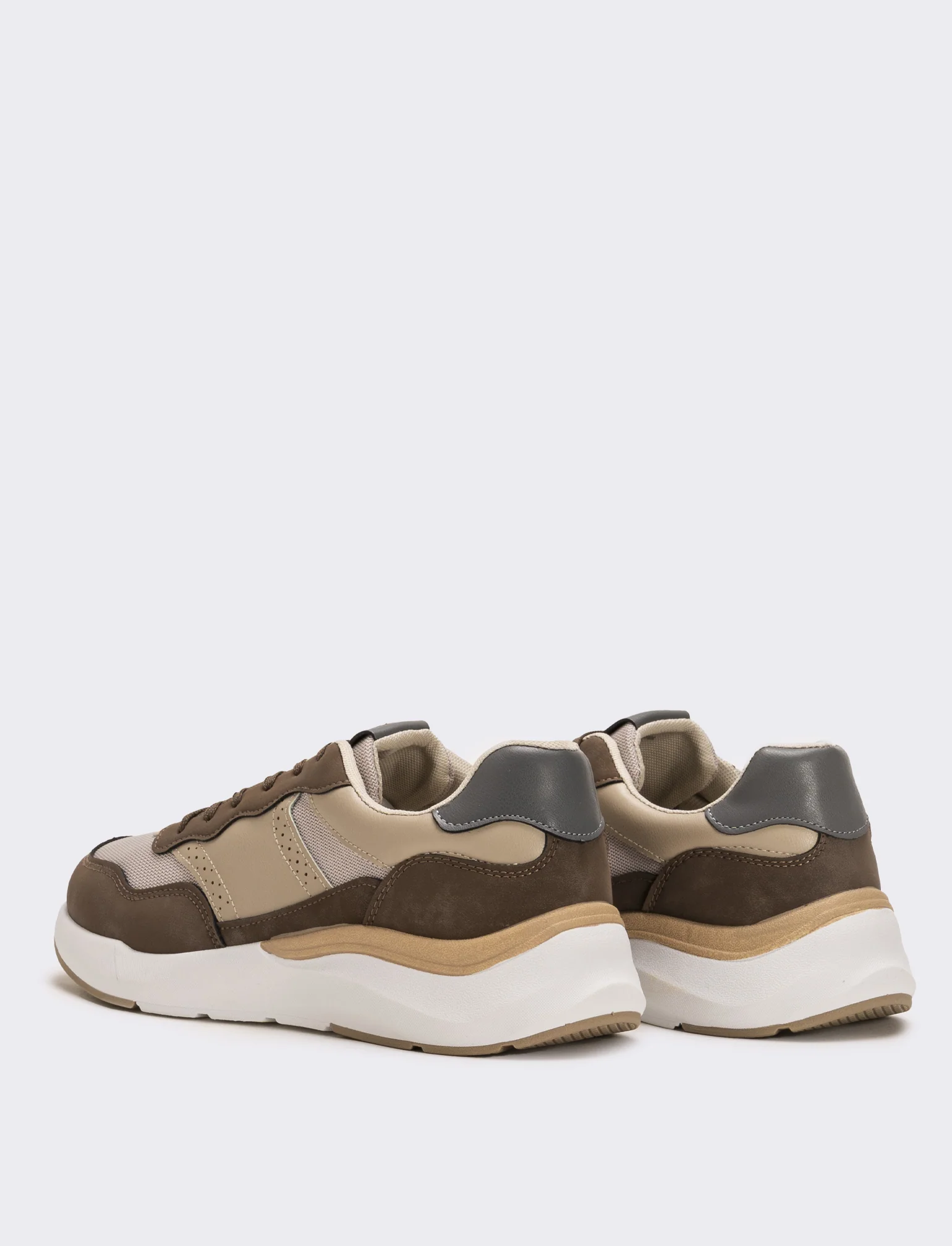 Sneakers retrò da uomo - Beige - Image 2