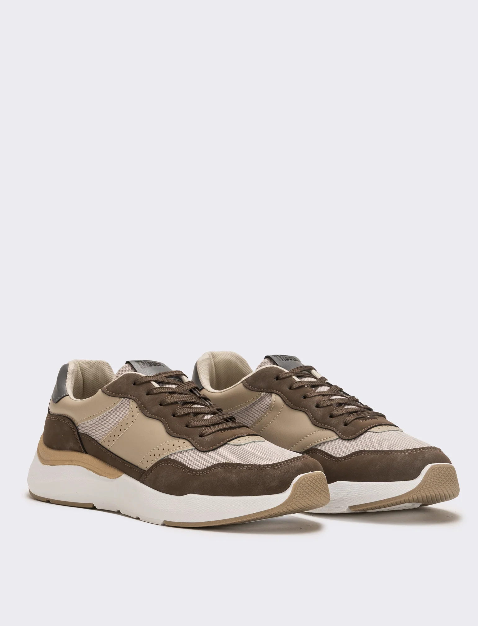 Sneakers retrò da uomo - Beige - Image 3