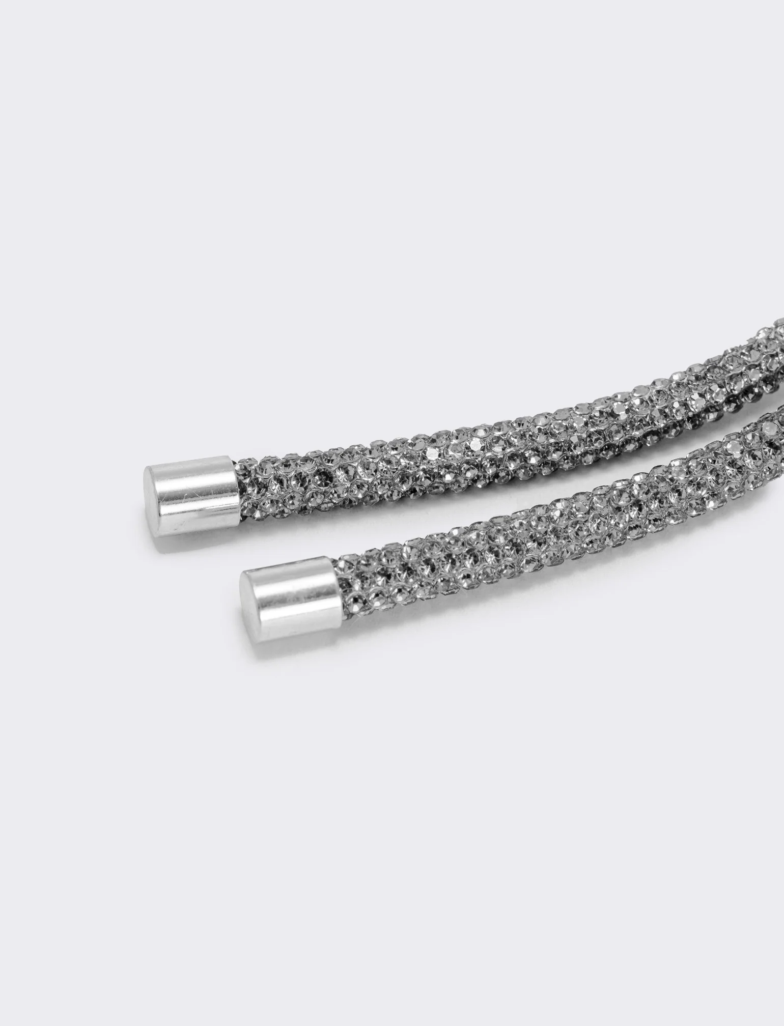 Spilla tubolare con strass eleganti - Argento - Image 3