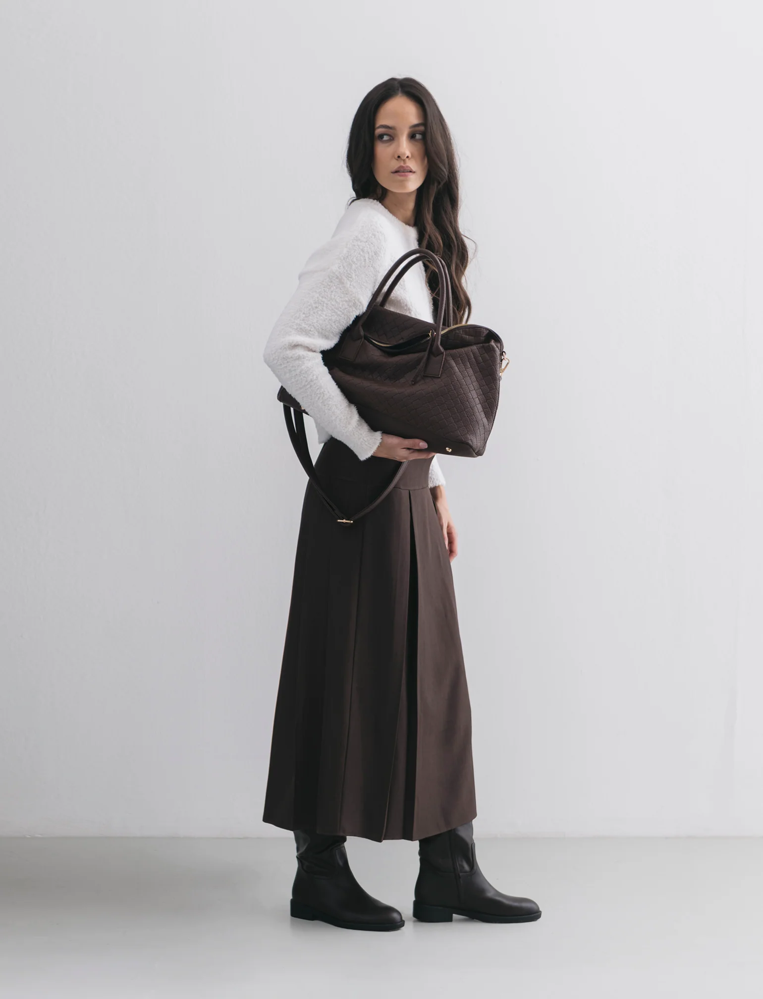 Stivale con fibbia da donna - Marrone - Image 6