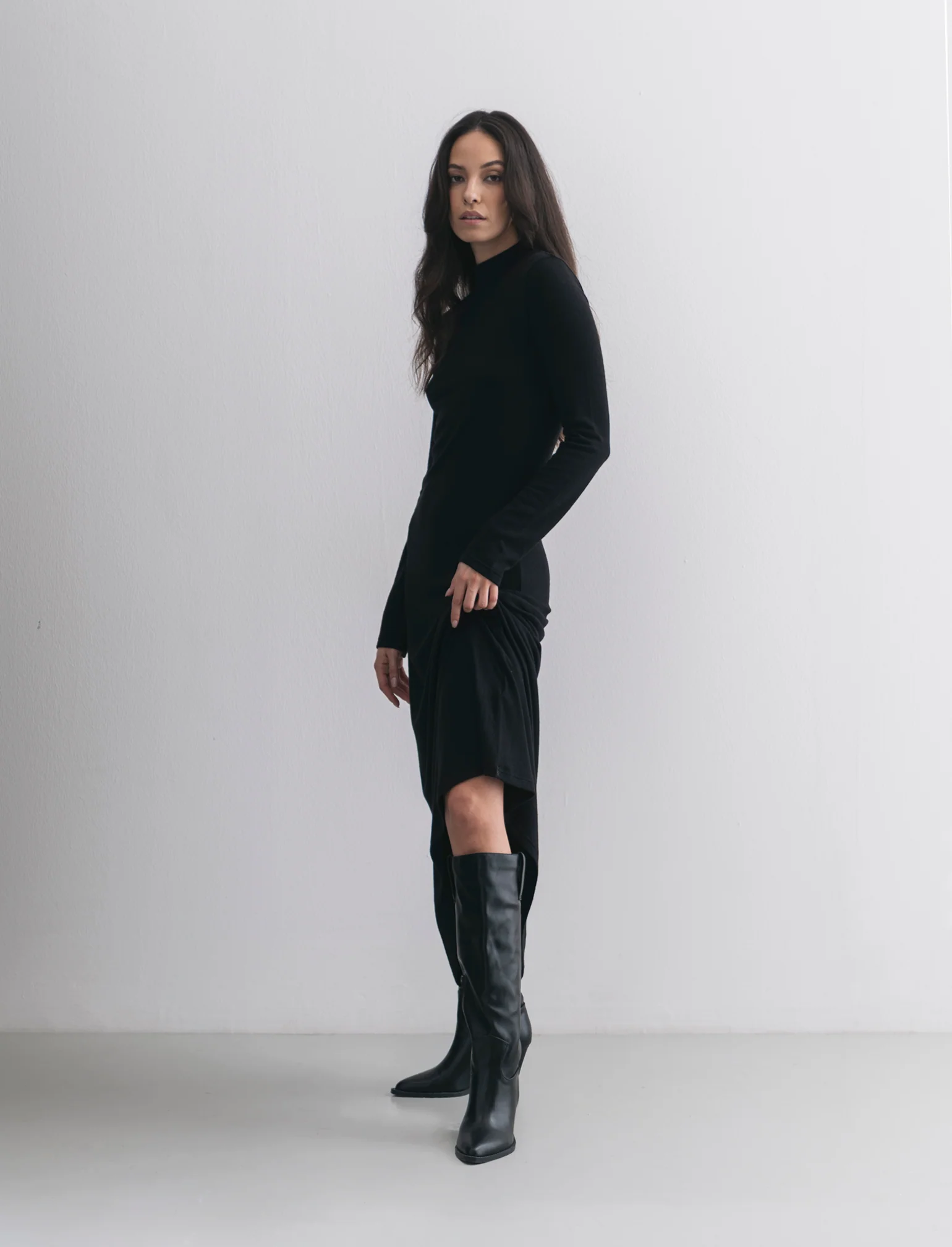 Stivale stile texano da donna - Nero - Image 4