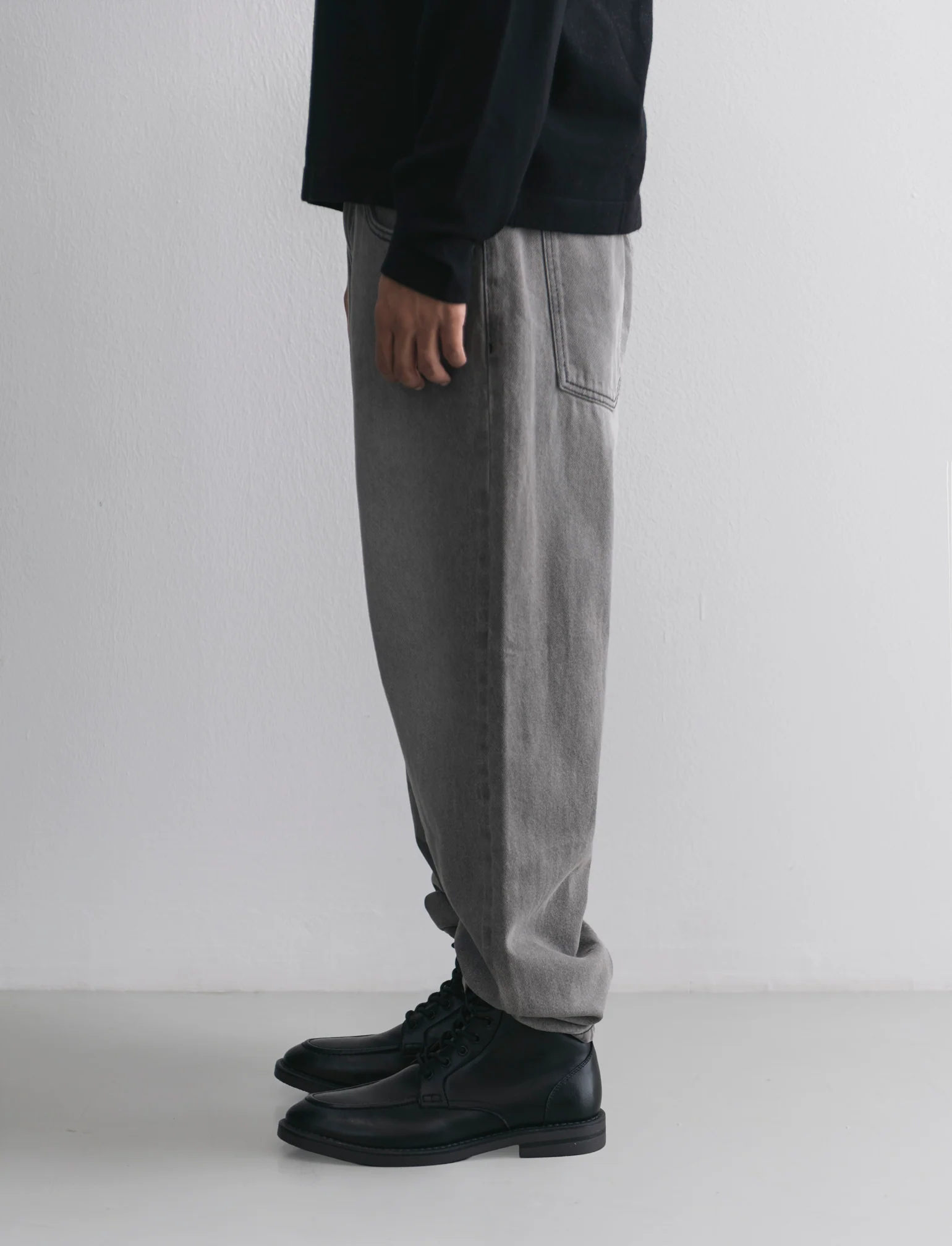 Stivale stringato da uomo - Nero - Image 3