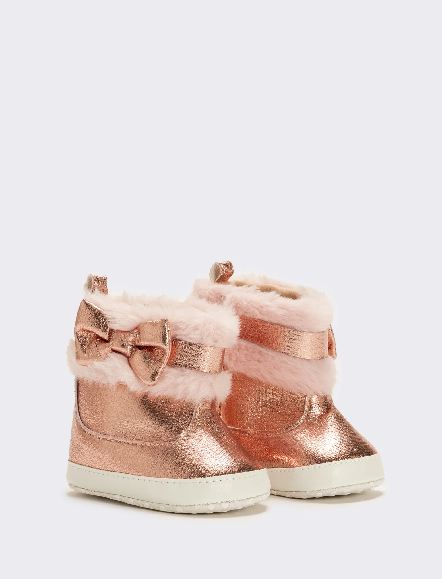 Stivaletto con fiocco da neonata - Rosa - Image 2