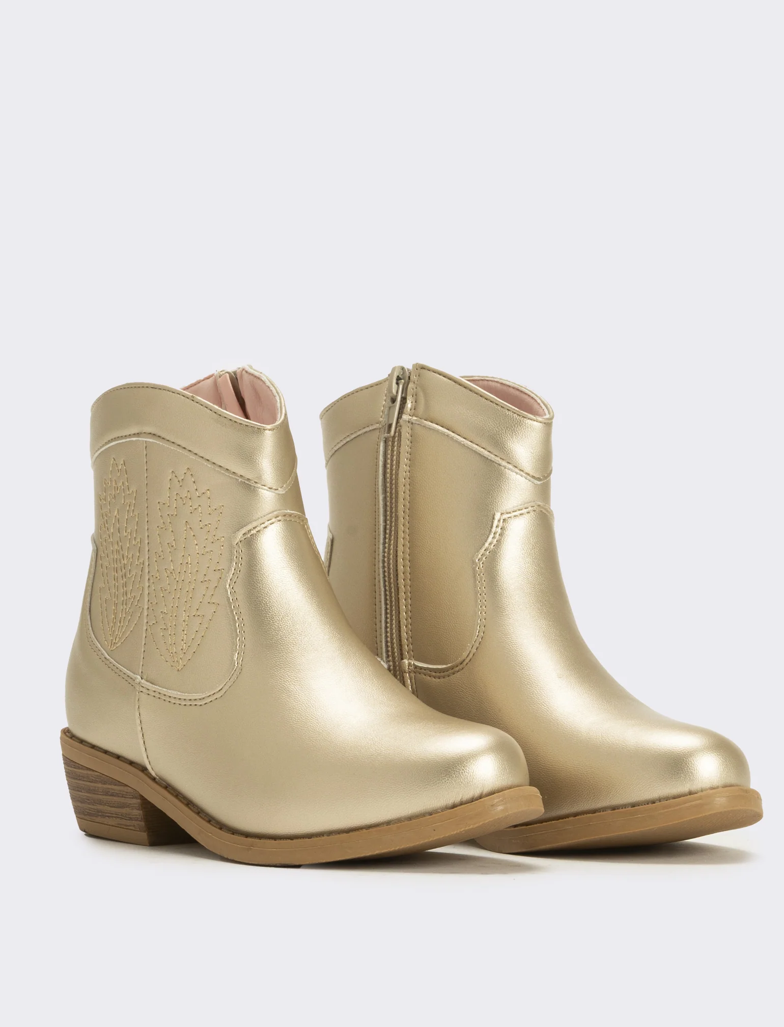 Stivaletto cowgirl da bambina - Oro - Image 3